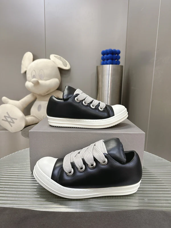 Rick Owens Black Low-Top Sneakers - Soul Replicas