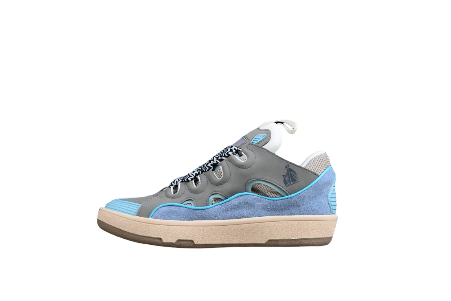 Lanvin Grey and Blue Sneakers - Soul Replicas