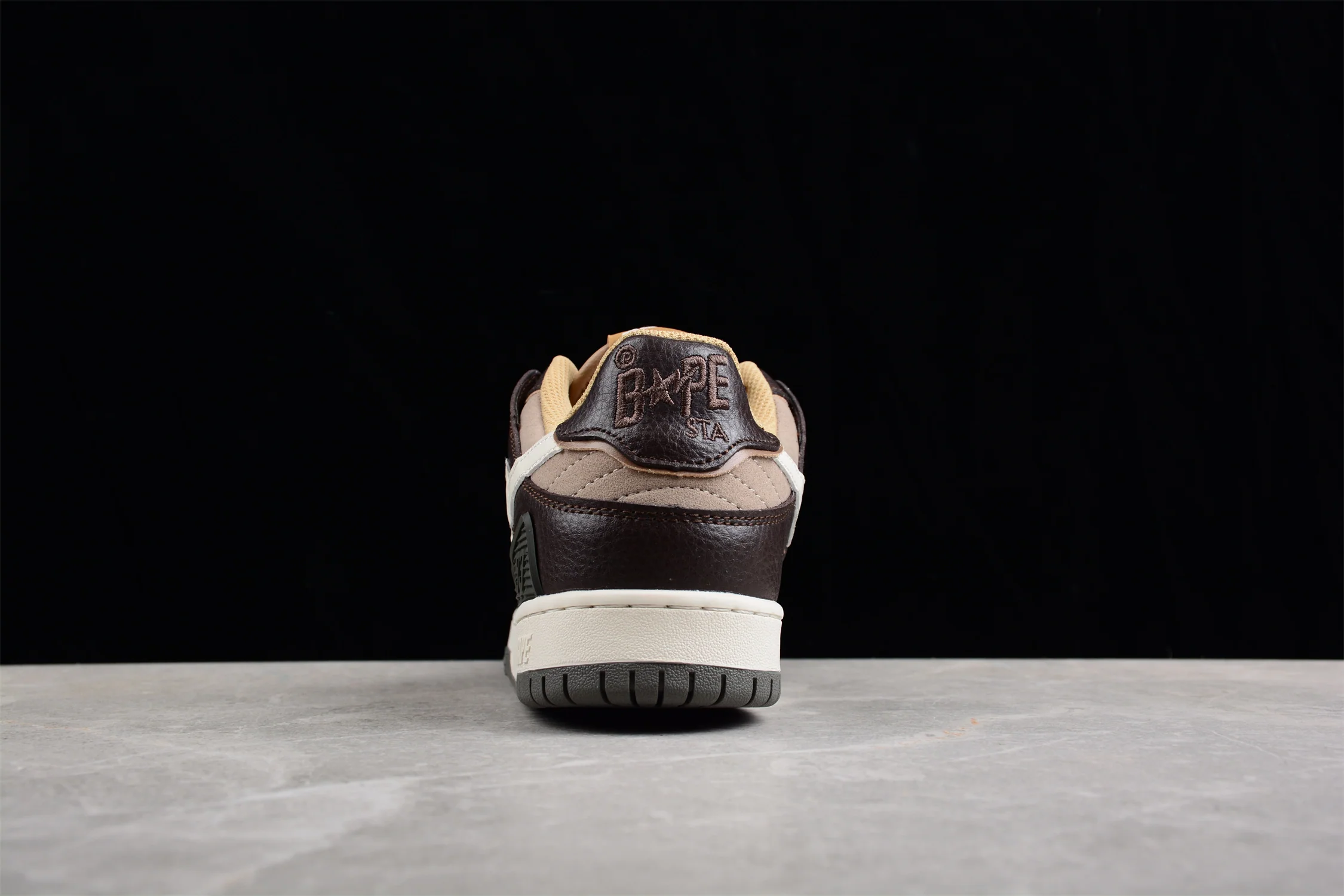 BAPE STA Low-Top Sneakers in Brown and Beige - Soul Replicas