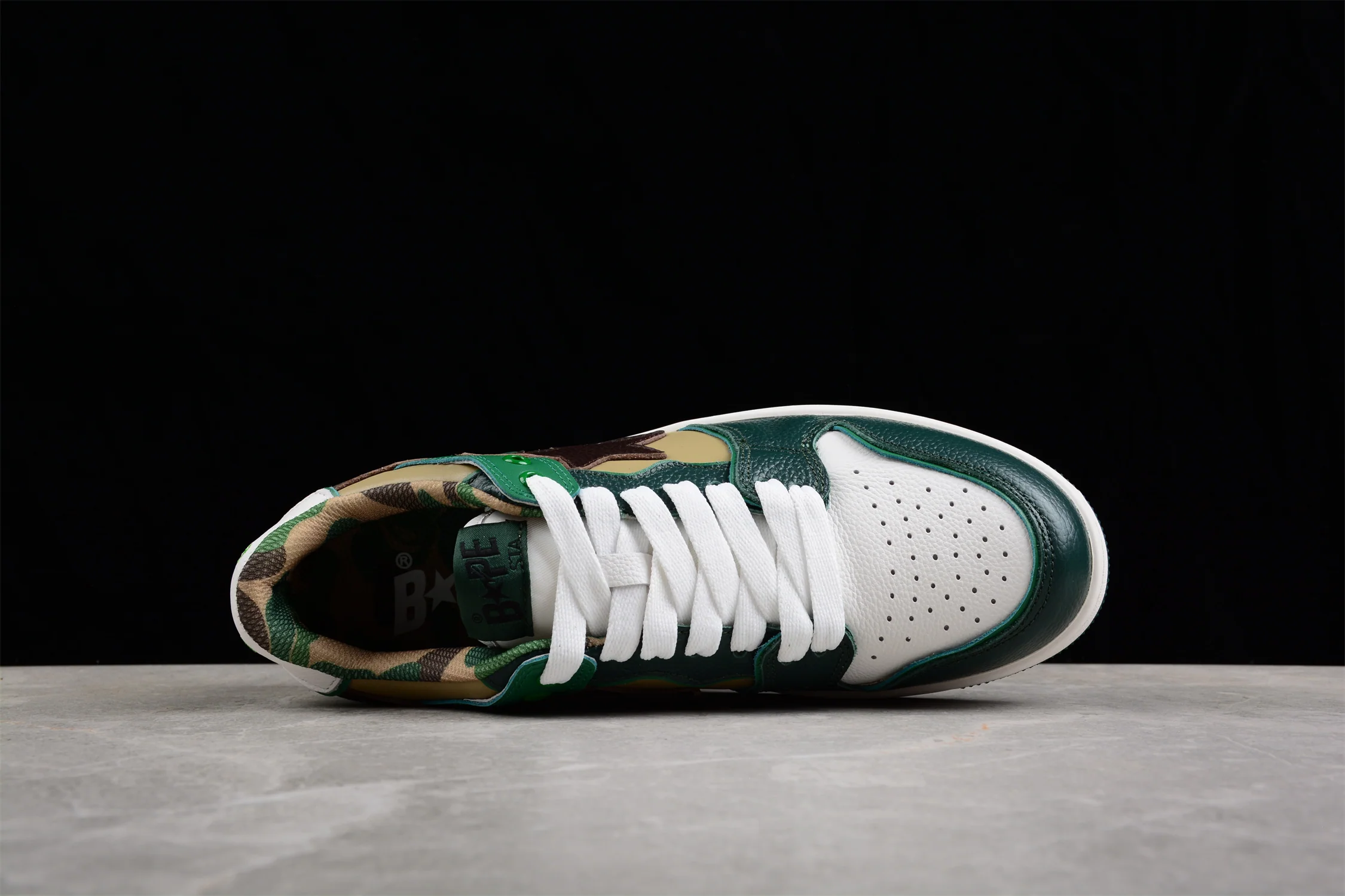 BAPE STA Low-Top Sneakers in Green and Brown - Soul Replicas