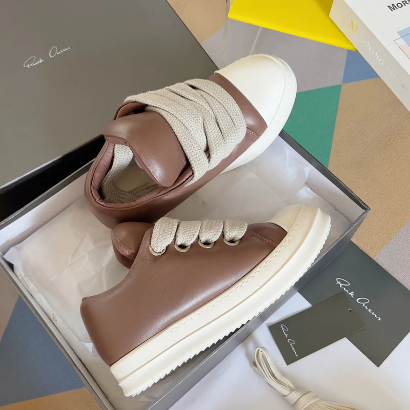 Rick Owens Brown Low-Top Sneakers - Soul Replicas