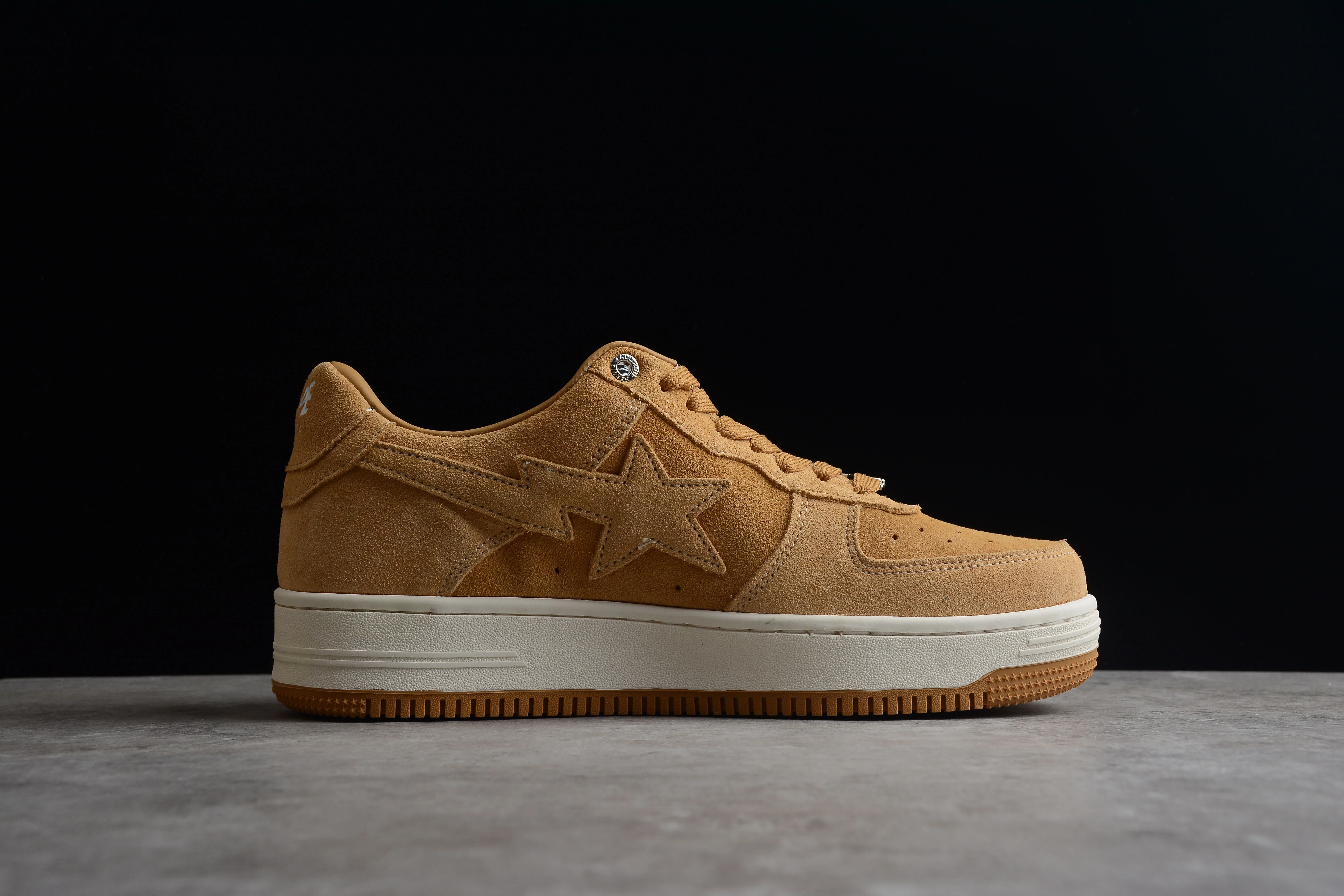 BAPE STA Low-Top Tan Suede Sneakers - Soul Replicas