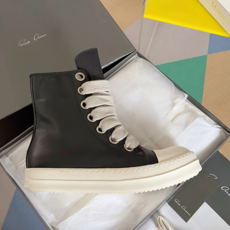Rick Owens Black High-Top Sneakers - Soul Replicas