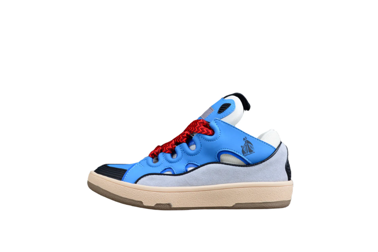 Lanvin Blue and Red Lace Sneakers - Soul Replicas