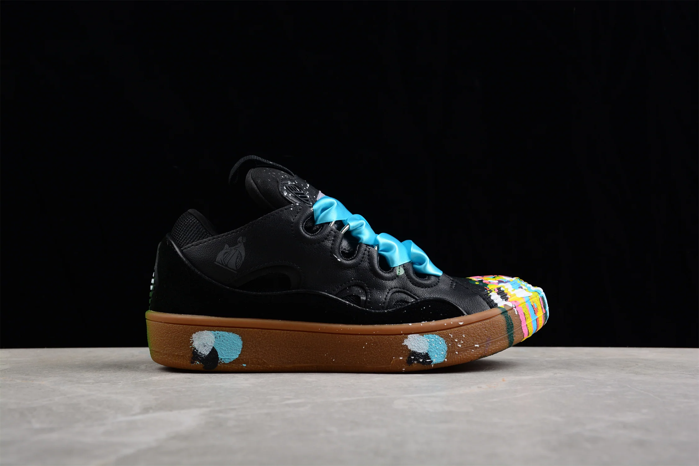 Black Multicolor Low Top Sneakers - Soul Replicas
