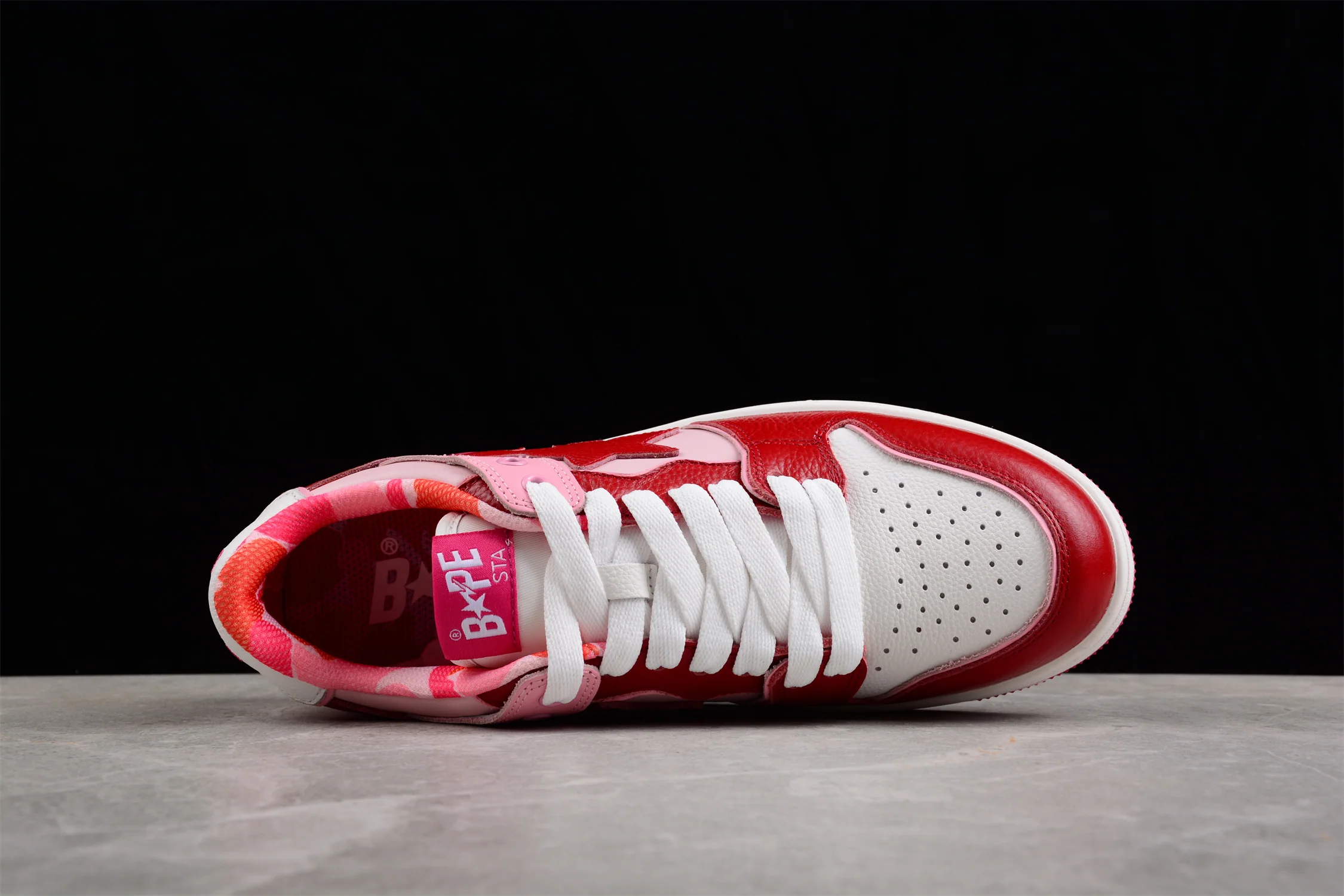 BAPE STA Low-Top Sneakers in Red and Pink - Soul Replicas