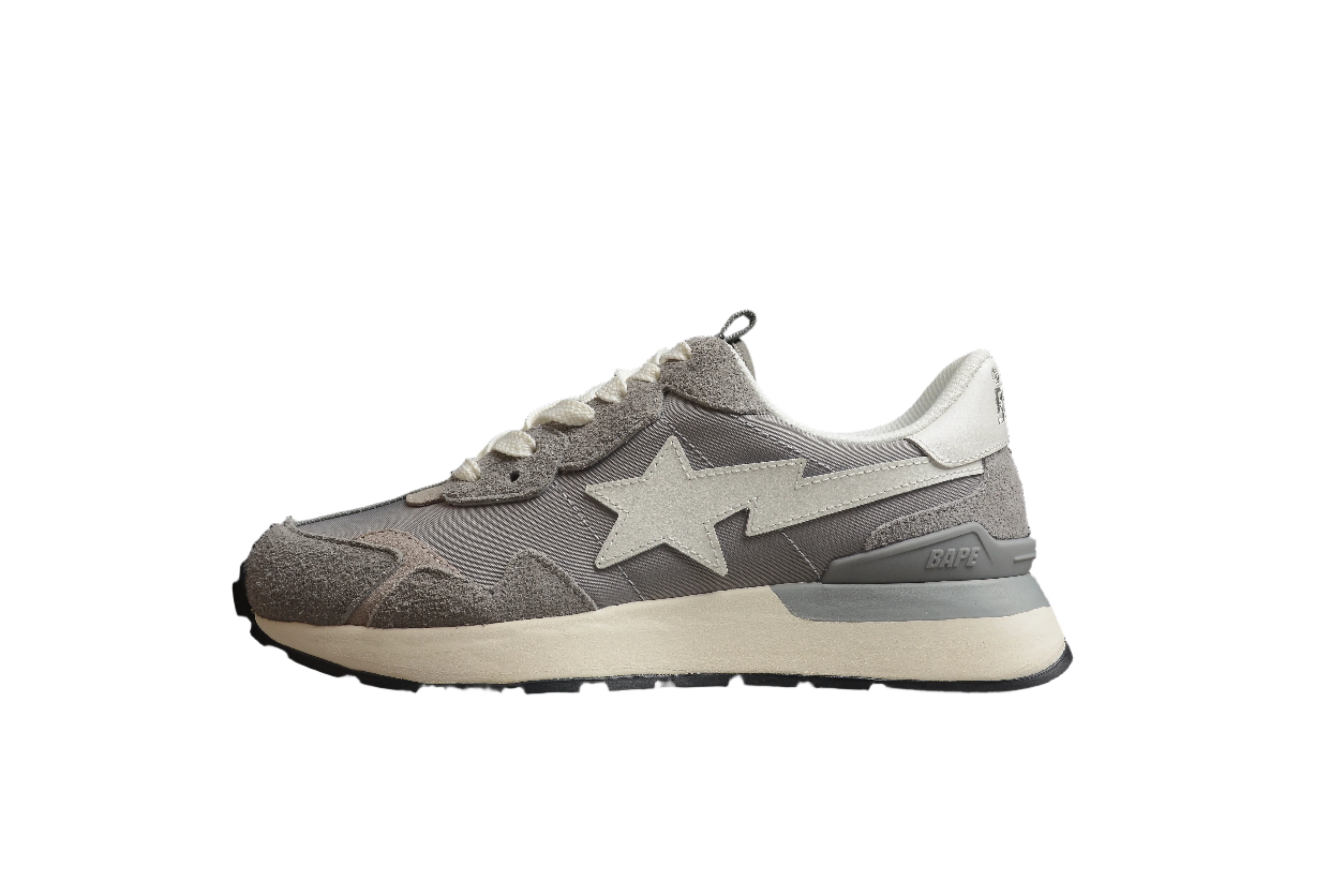 BAPE STA Runner Sneakers in Grey and White - Soul Replicas