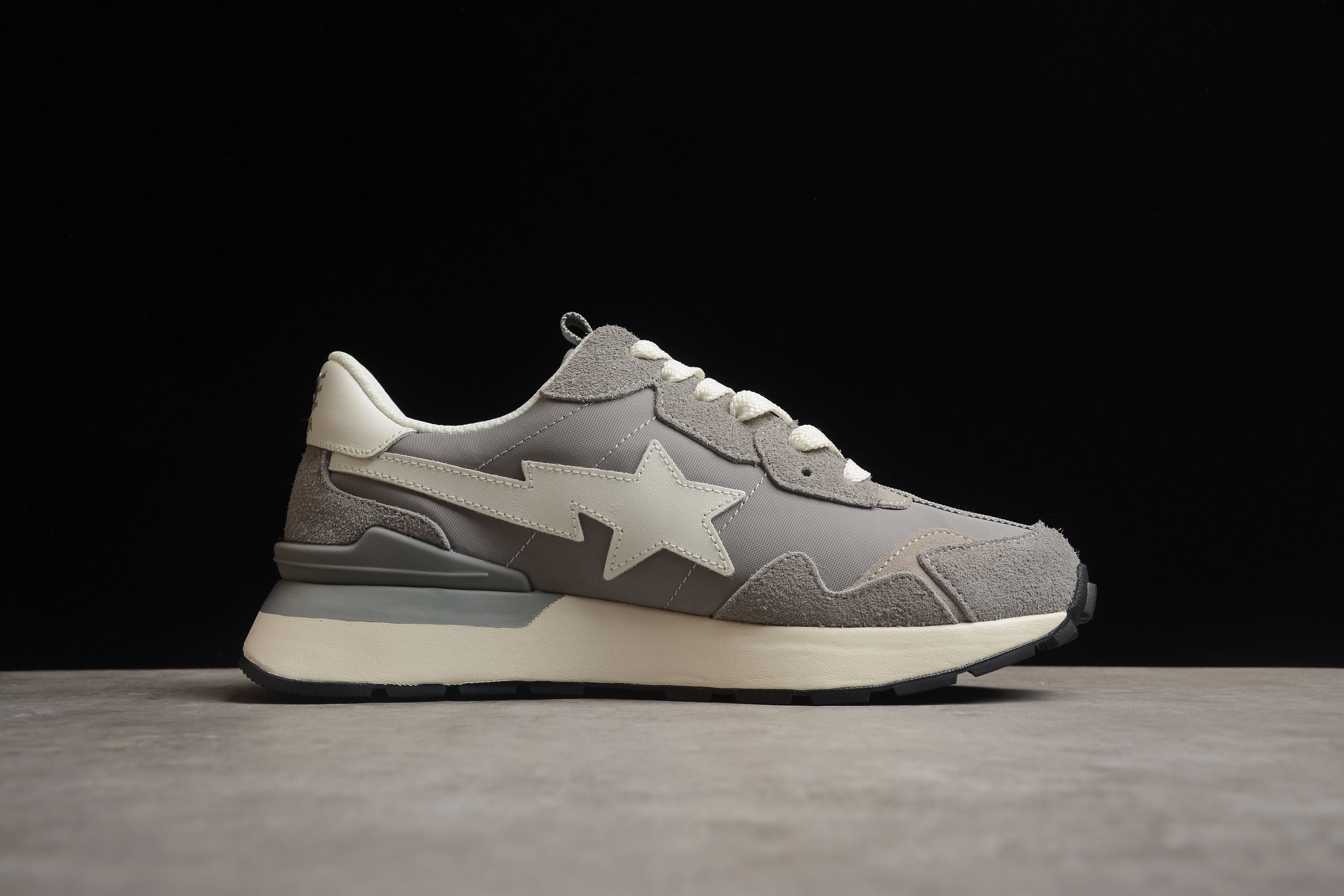 BAPE STA Runner Sneakers in Grey and White - Soul Replicas