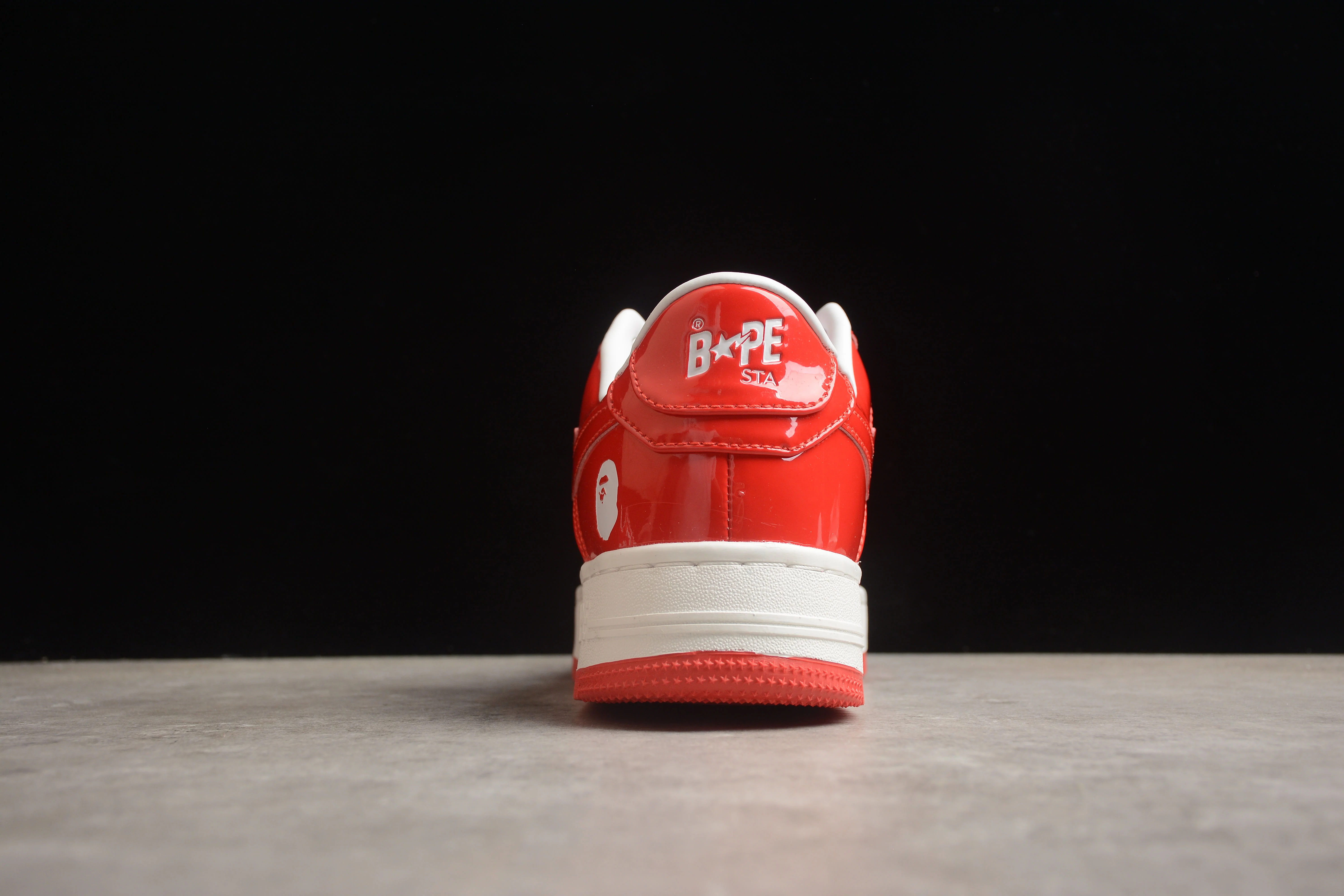 BAPE STA Low-Top Sneakers in Red and White - Soul Replicas