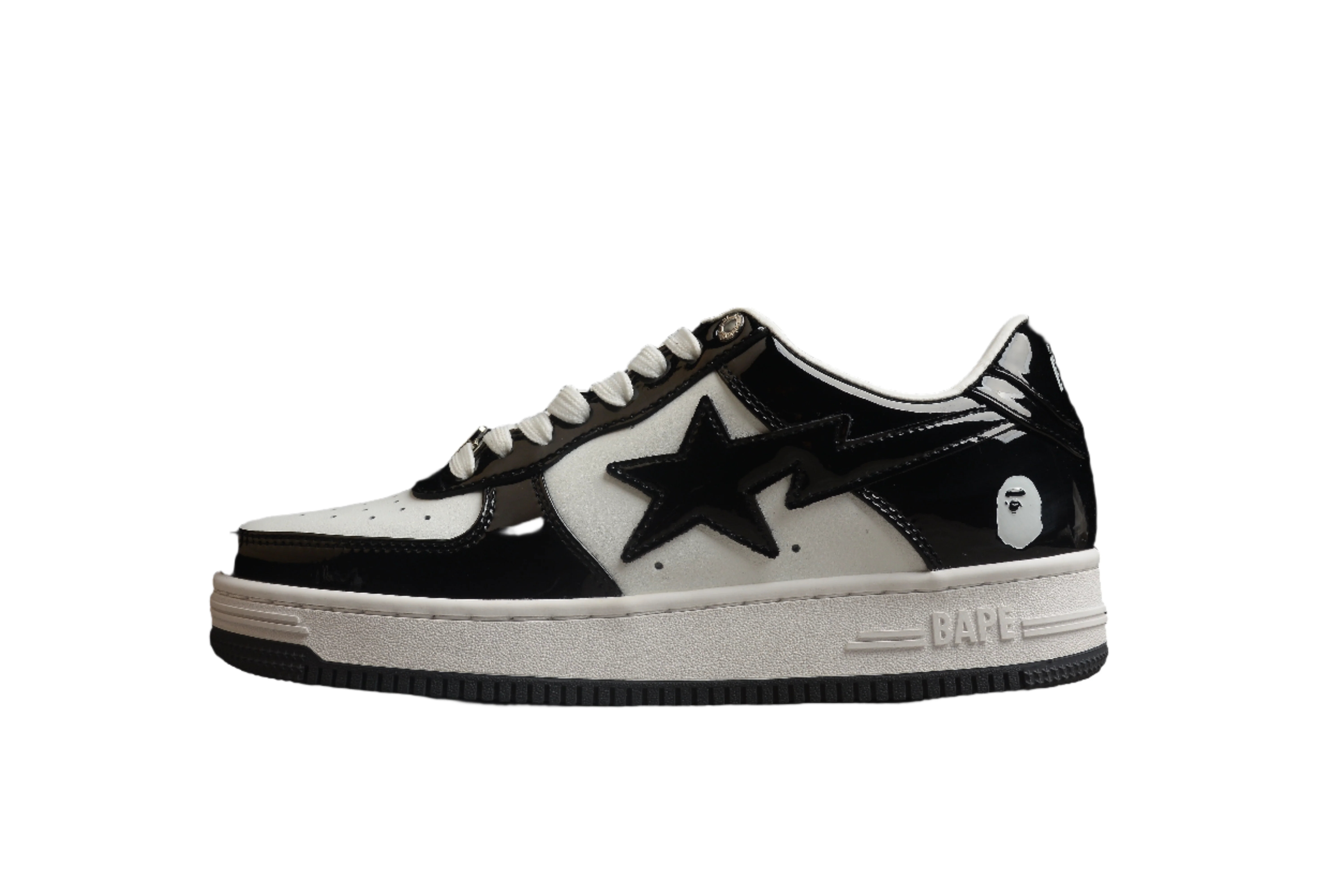 BAPE STA Low-Top Sneakers in Black and White - Soul Replicas