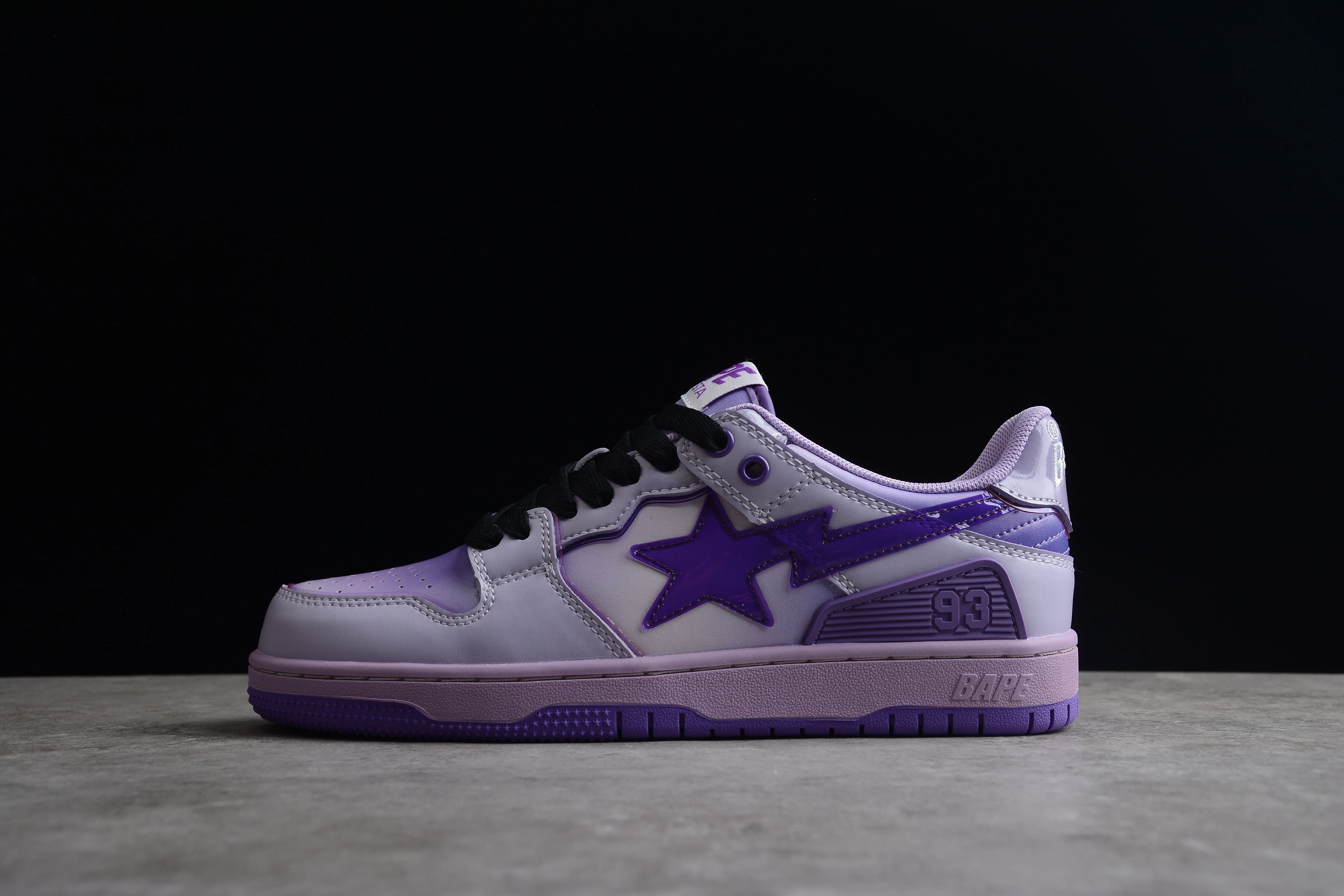 BAPE STA Low-Top Purple Gradient Sneakers - Soul Replicas