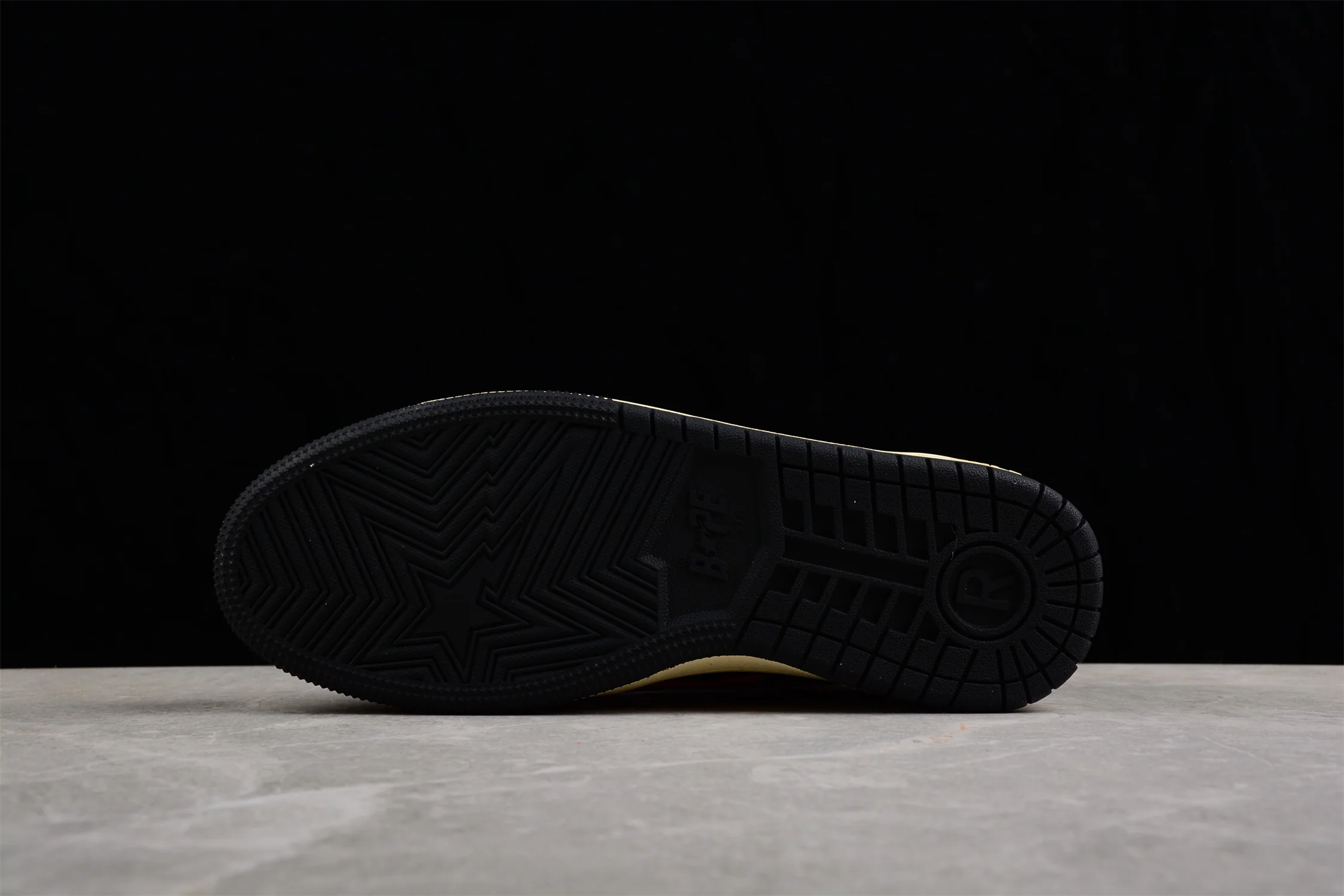 BAPE STA Low Top Sneakers in Red, White, and Black - Soul Replicas