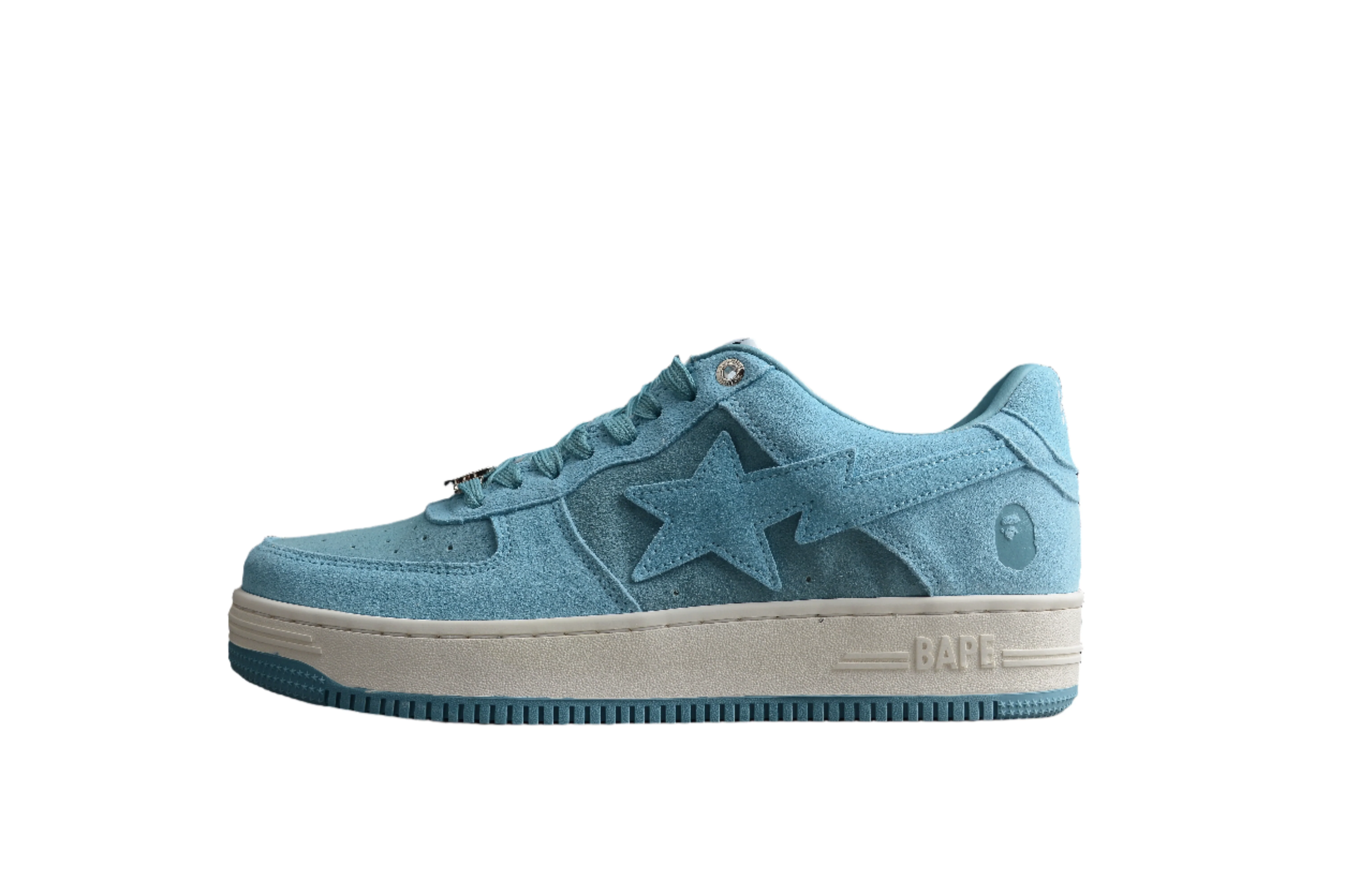 BAPE STA Low-Top Blue Suede Sneakers - Soul Replicas