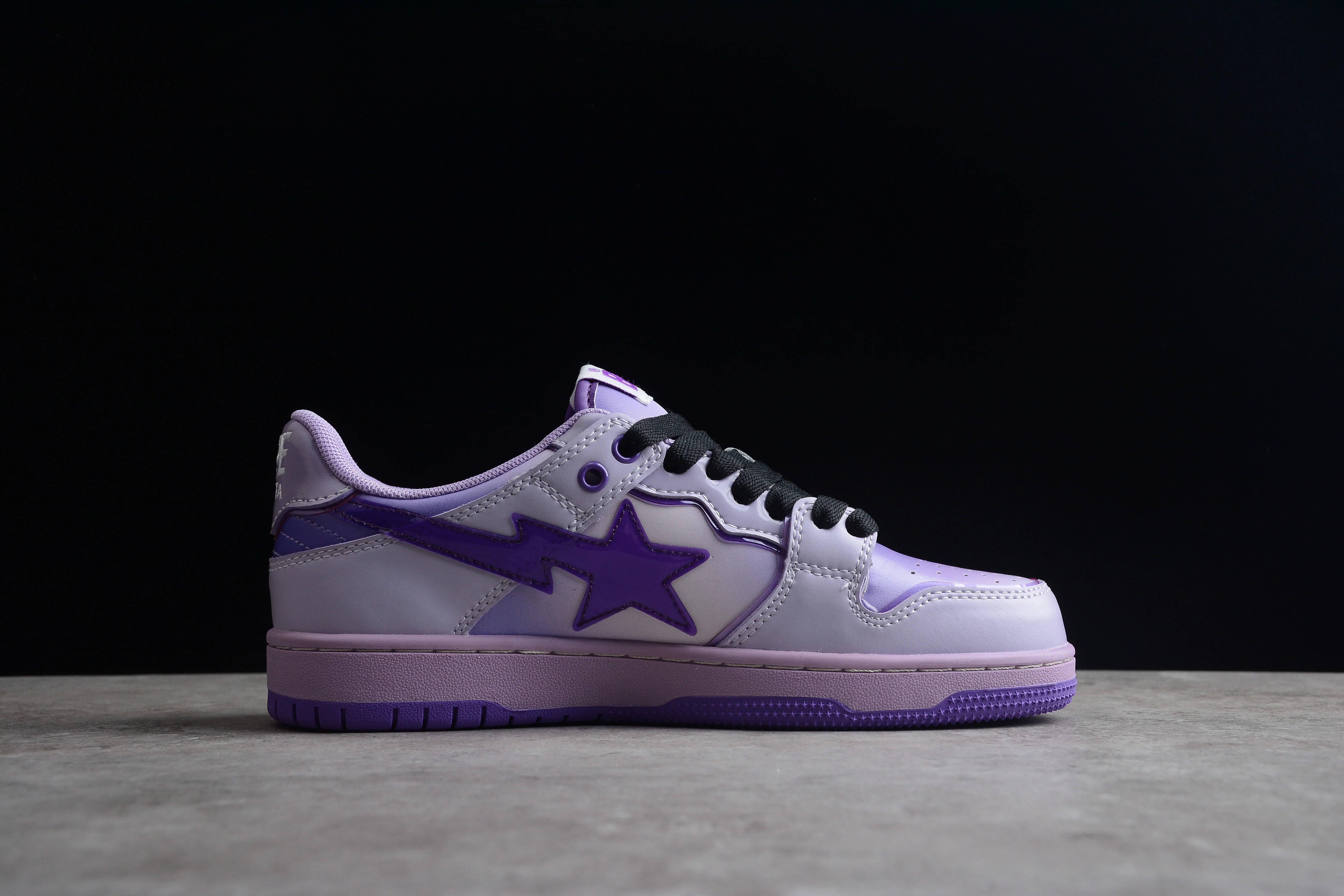 BAPE STA Low-Top Purple Gradient Sneakers - Soul Replicas
