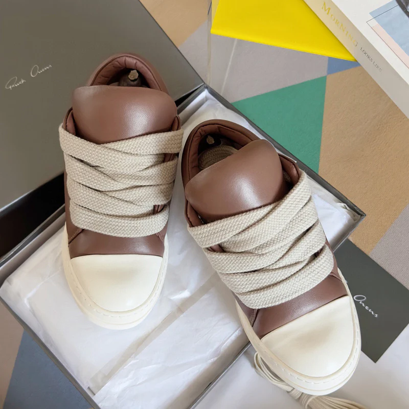 Rick Owens Brown Low-Top Sneakers - Soul Replicas