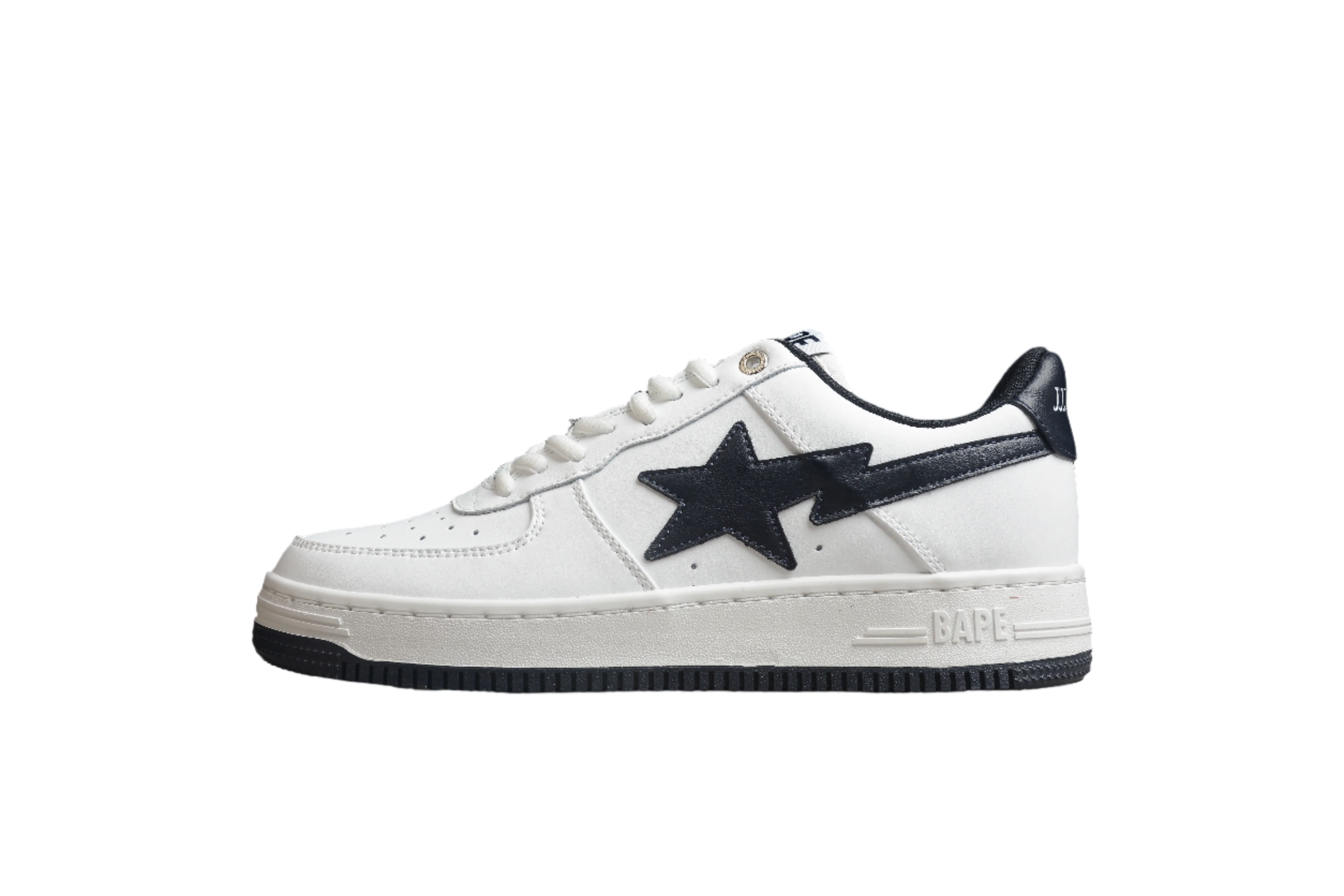 BAPE STA Low-Top White and Black Sneakers - Soul Replicas
