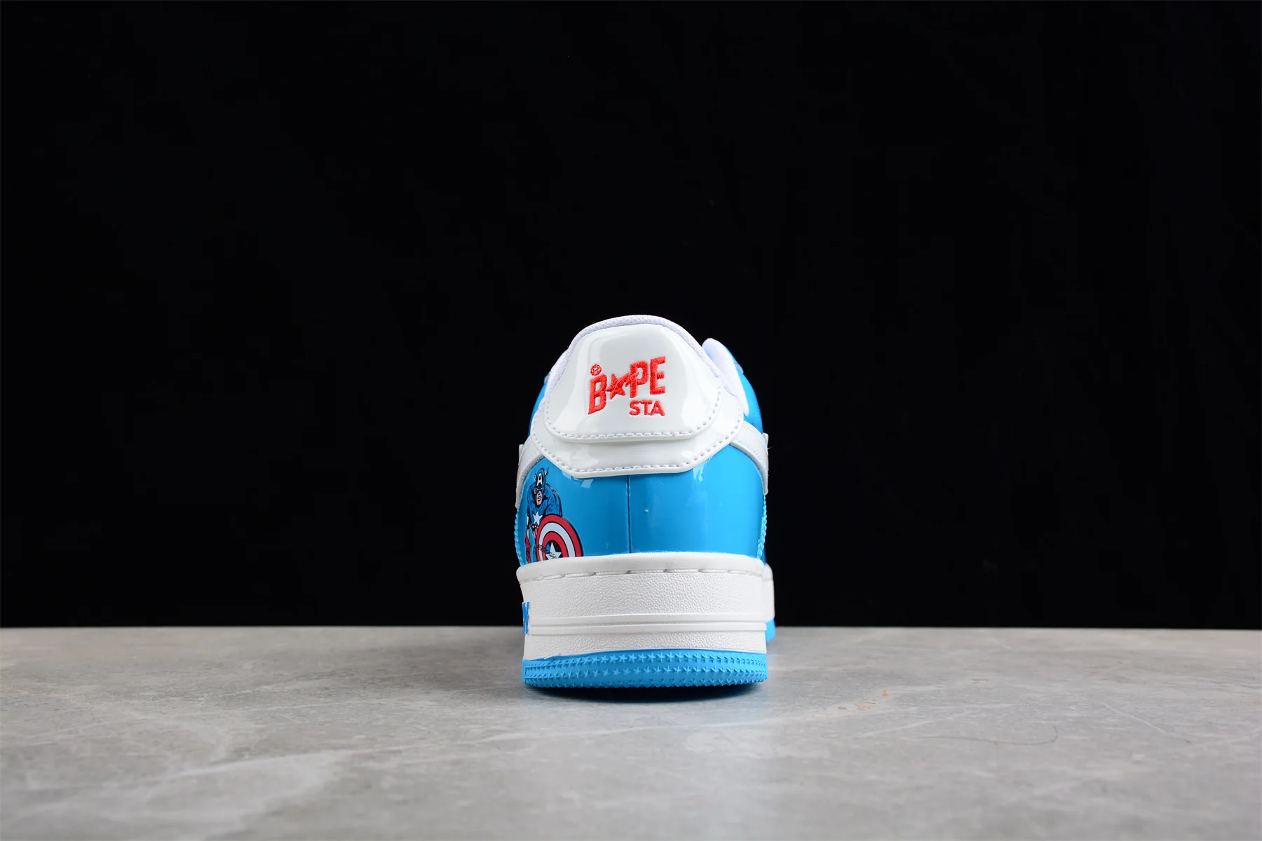 BAPE STA Low-Top Sneakers in Blue and Red Captain America Edition - Soul Replicas