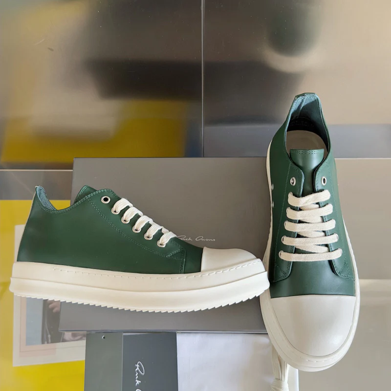 Rick Owens dark green Low-Top Sneakers - Soul Replicas
