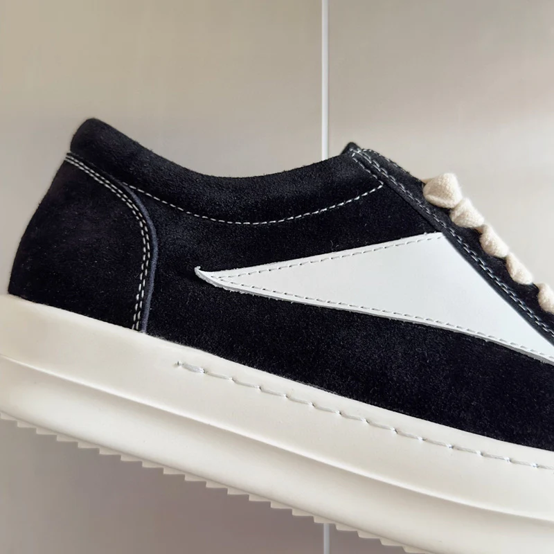 Rick Owens Black Suede Low-Top Sneakers - Soul Replicas