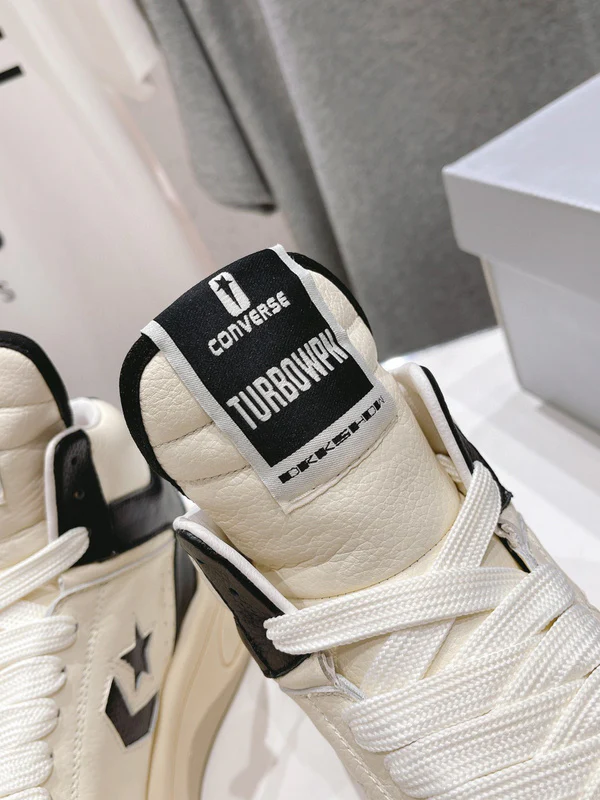 Rick Owens Cream and Black High-Top Sneakers - Soul Replicas