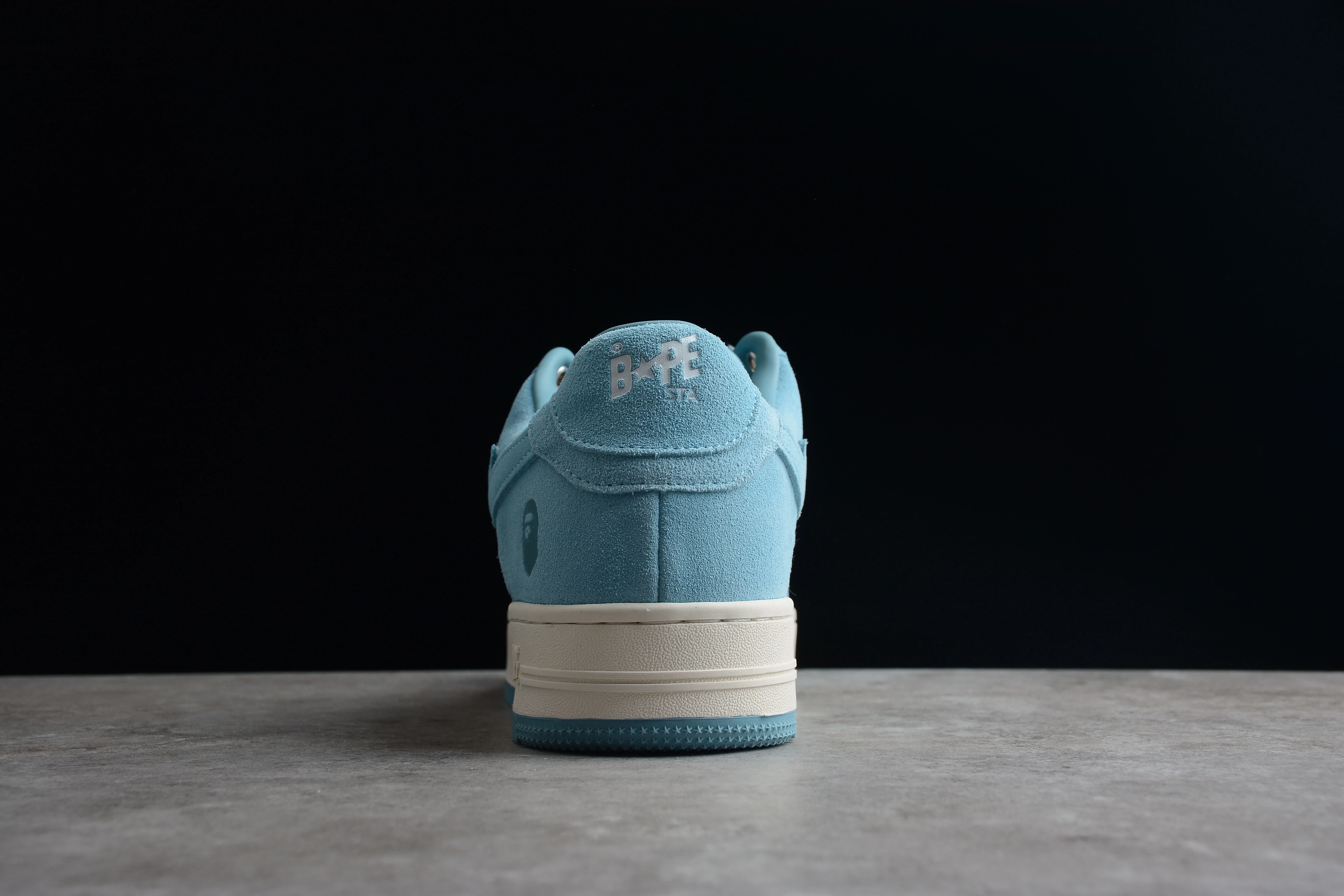 BAPE STA Low-Top Blue Suede Sneakers - Soul Replicas