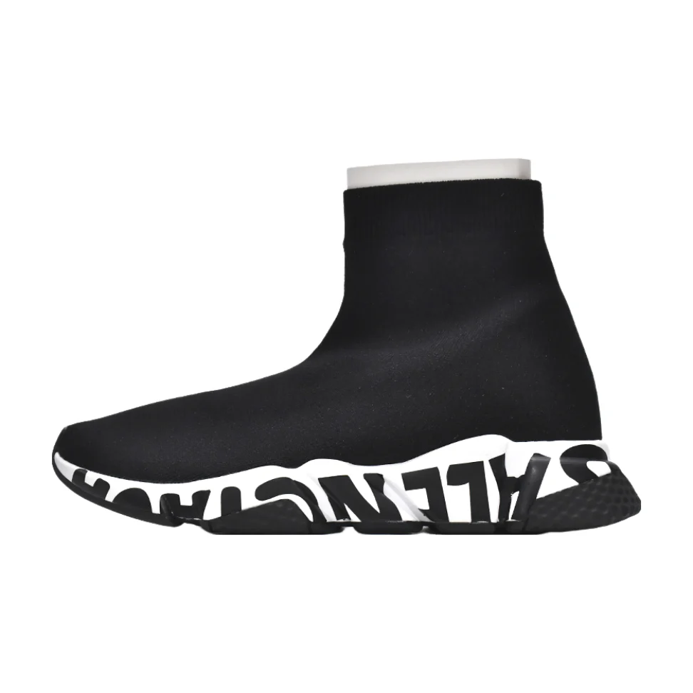 BALENCIAGA SPEED GRAFFITI TRAINER x BLACK WHITE - Soul Replicas
