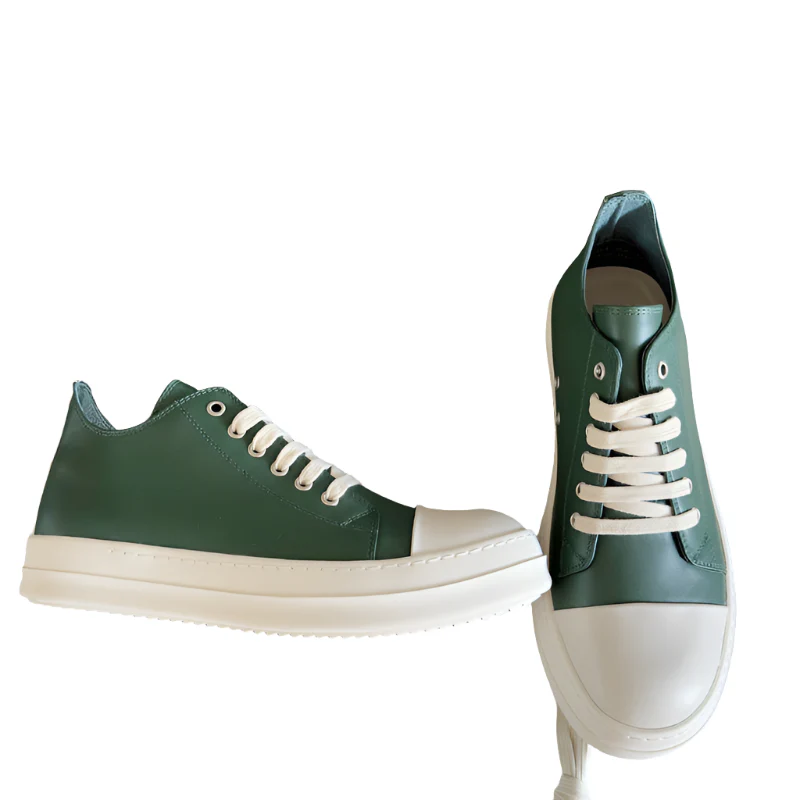 Rick Owens dark green Low-Top Sneakers - Soul Replicas