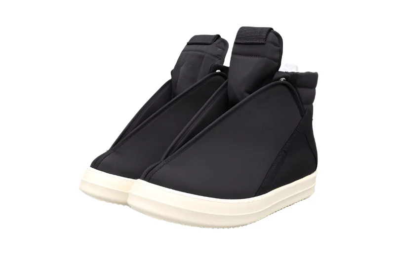 Rick Owens Black Wrap-Around High-Top Sneakers - Soul Replicas