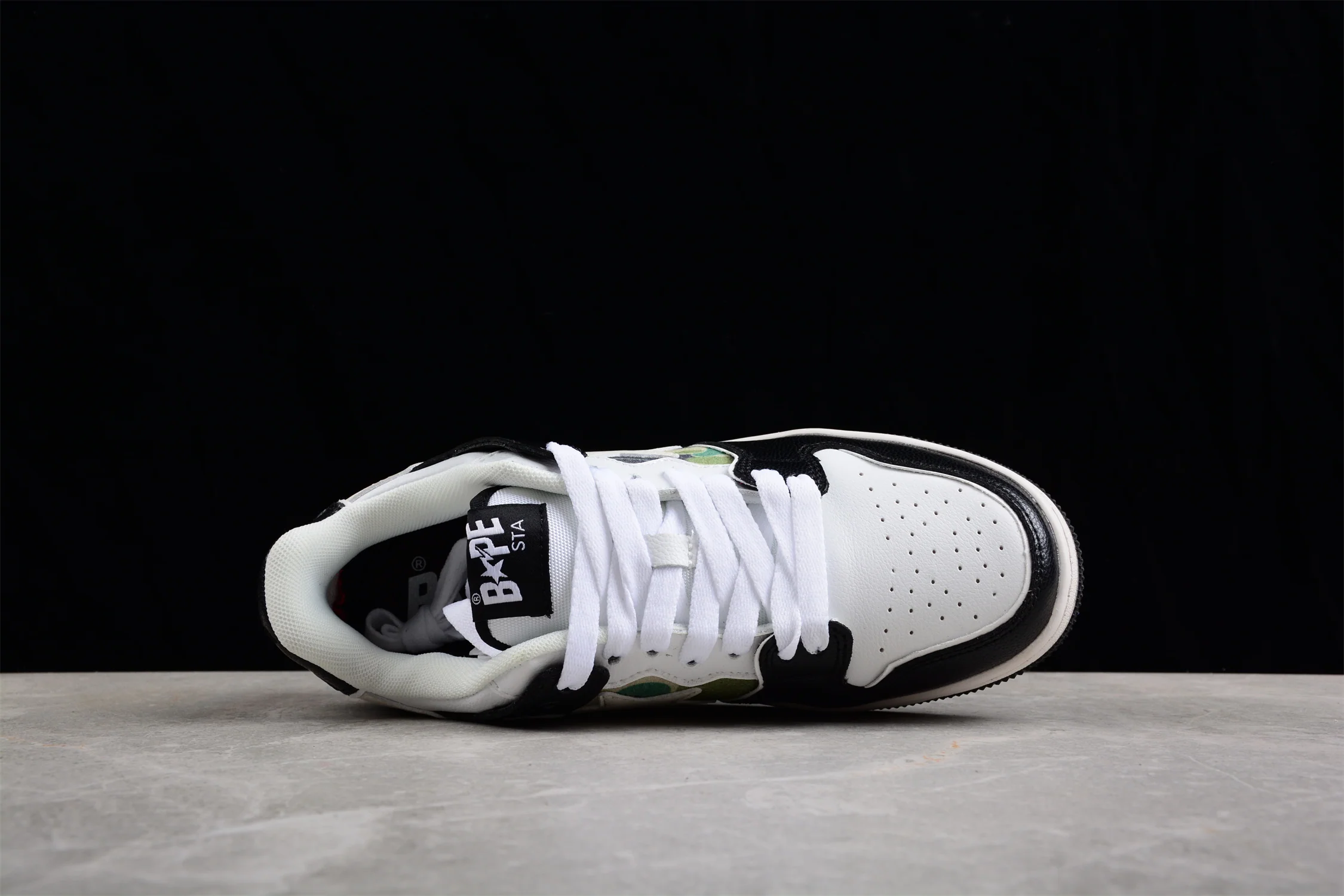 BAPE STA Low-Top Sneakers in Black, White, and Camo - Soul Replicas