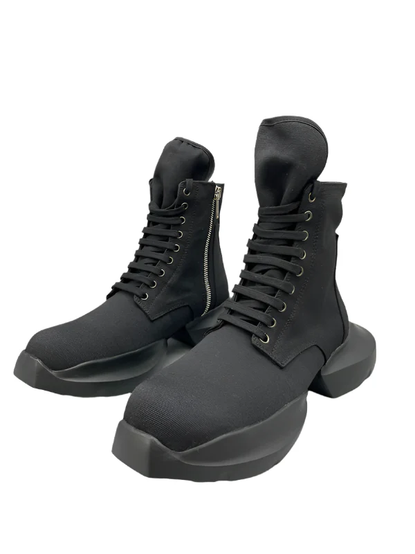 Rick Owens Black High-Top Platform Boots - Soul Replicas