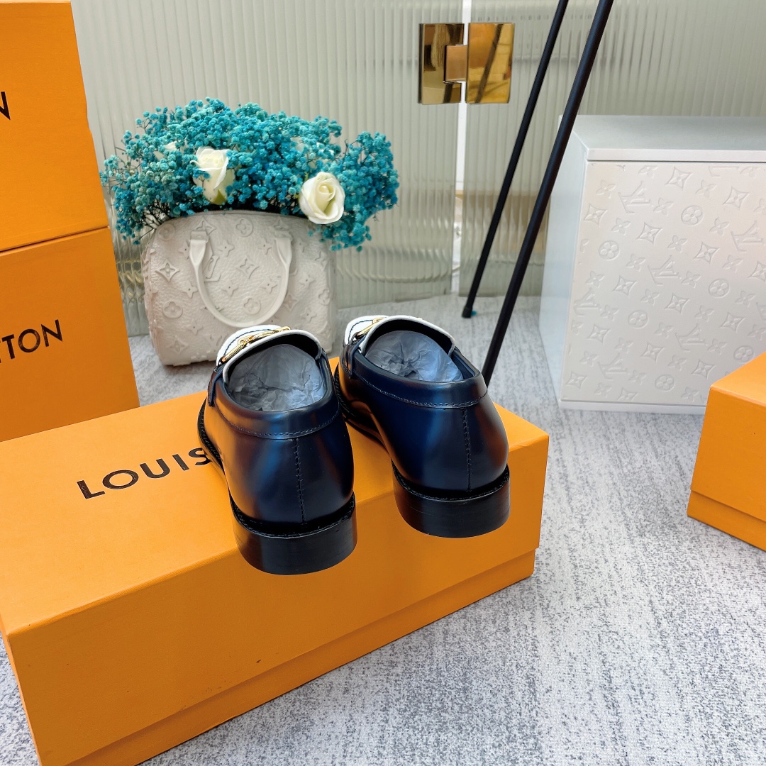 Louis Vuitton Women's Chess Flat Loafe Black And White For Women LV - Soul Replicas