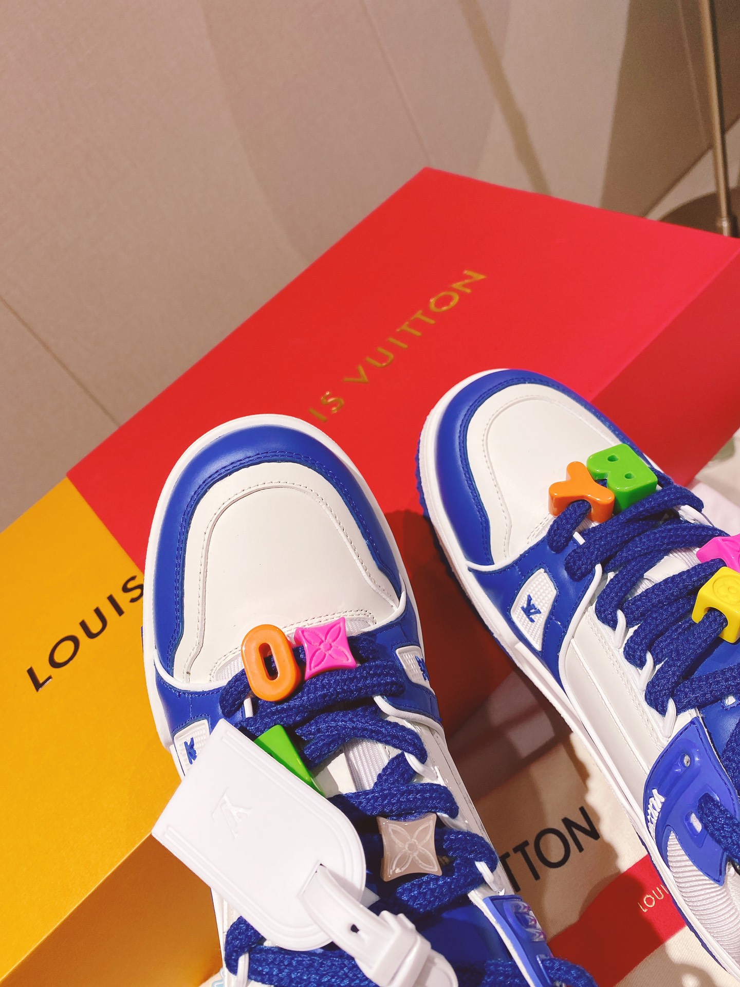 Louis Vuitton Women's LV Trainer Sneaker Blue For Women LV - Soul Replicas
