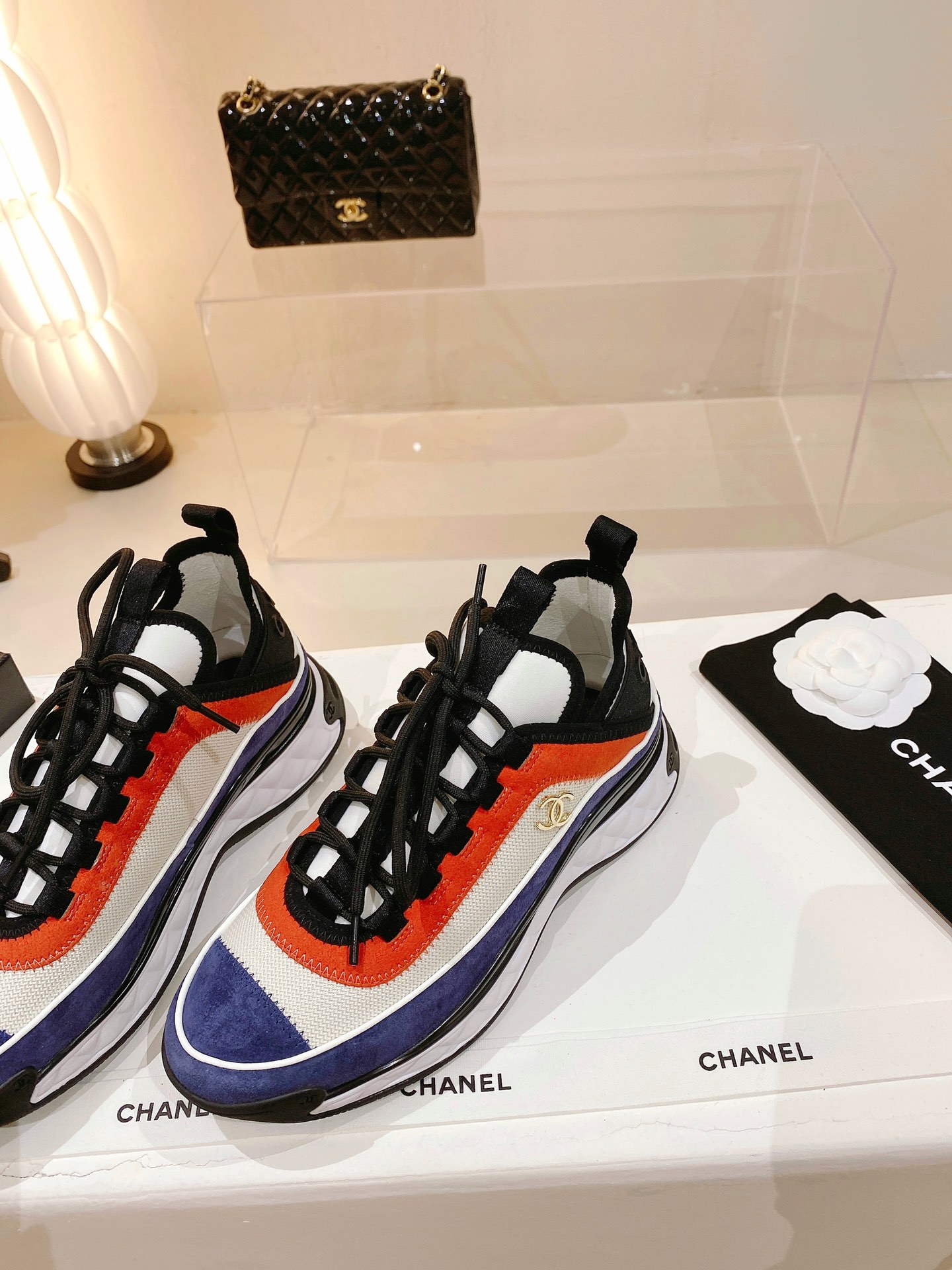 Chanel Women's Sneakers Orange And Blue For Women - Soul Replicas