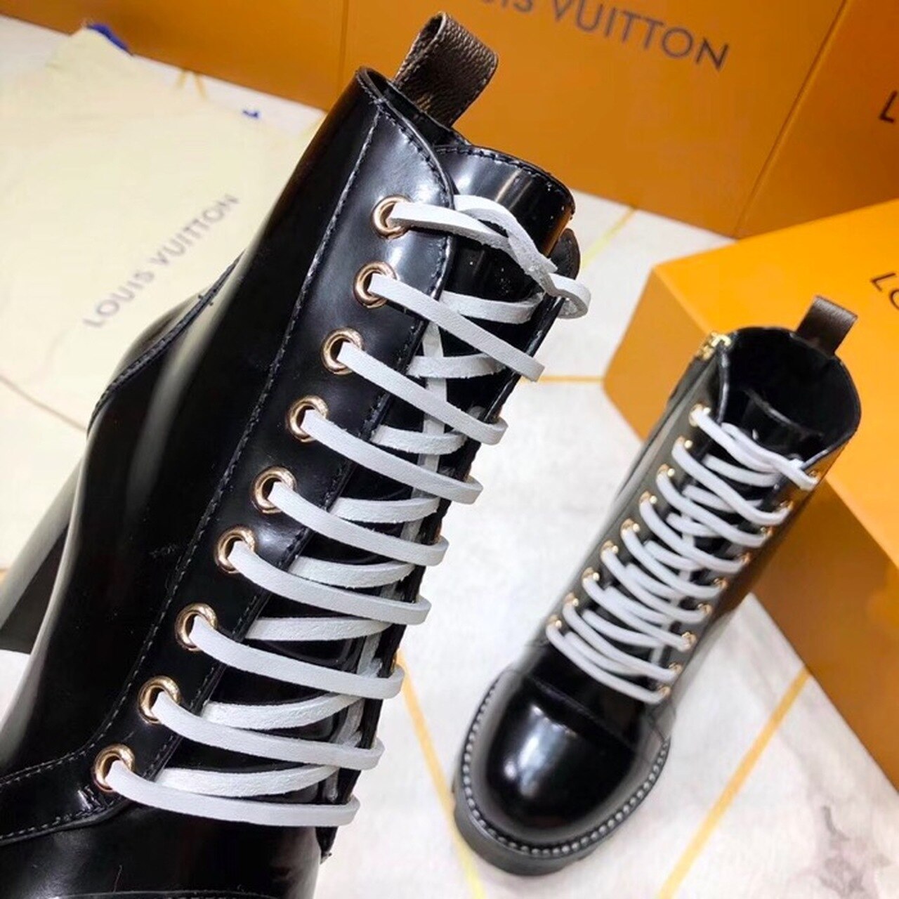 Louis Vuitton Star Trail Ankle Boot Black For Women LV - Soul Replicas