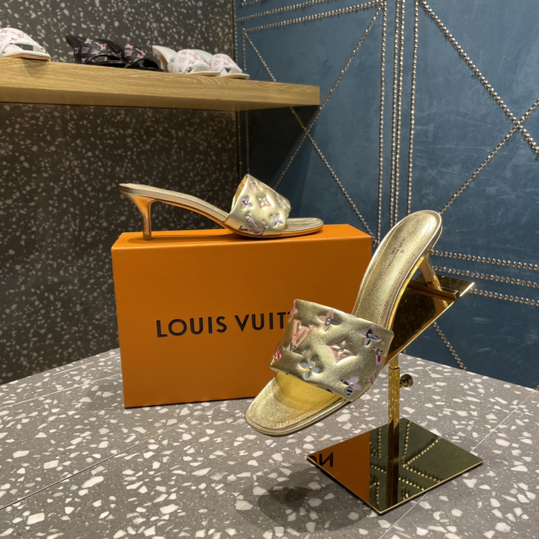 Louis Vuitton Women's Revival Mule Gold For Women LV - Soul Replicas