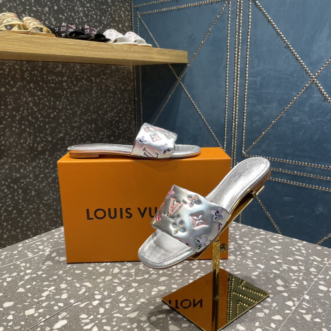 Louis Vuitton Women's Revival Flat Mule Sliver For Women LV 1AAOVA - Soul Replicas