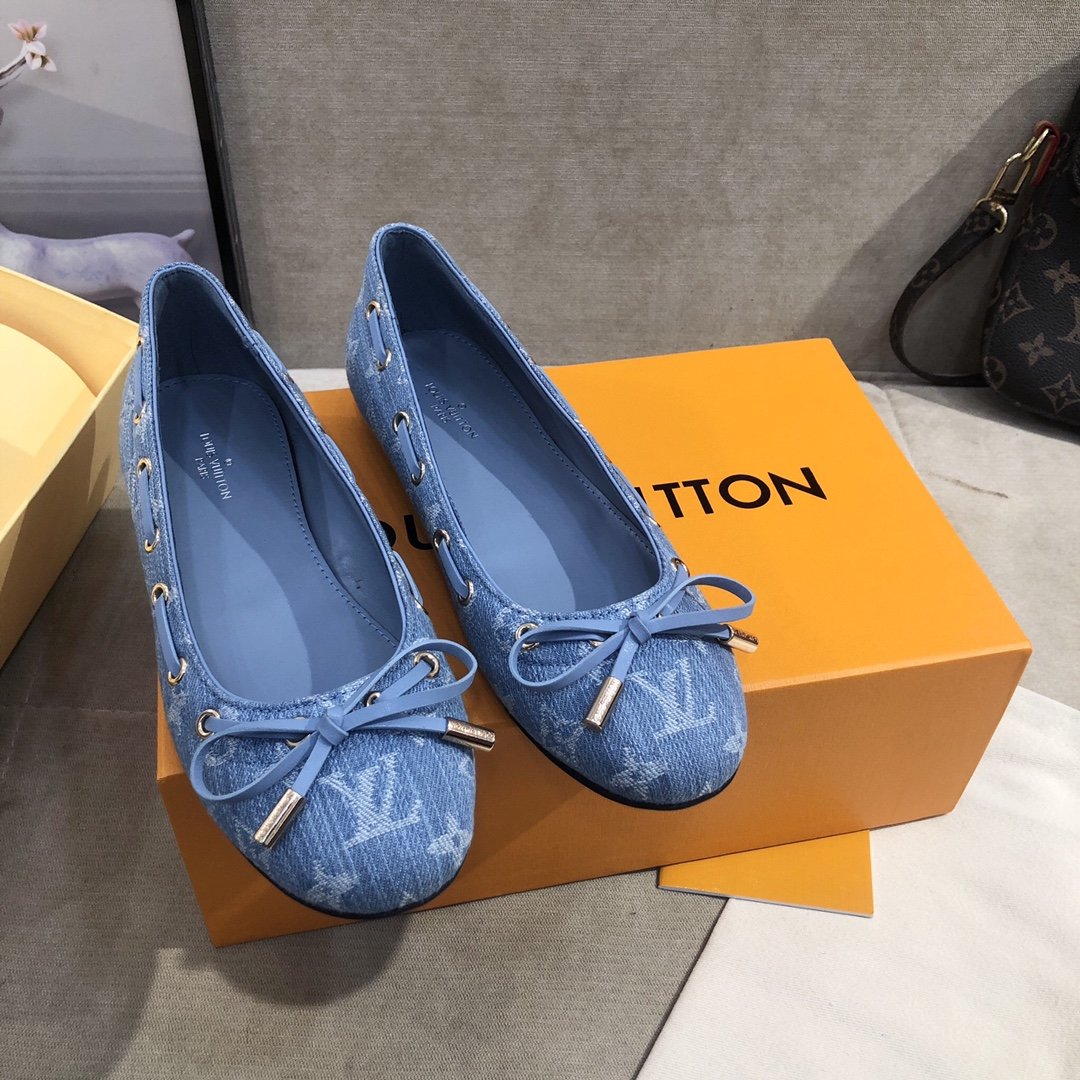 Louis Vuitton Gloria Flat Loafer Blue For Women LV - Soul Replicas