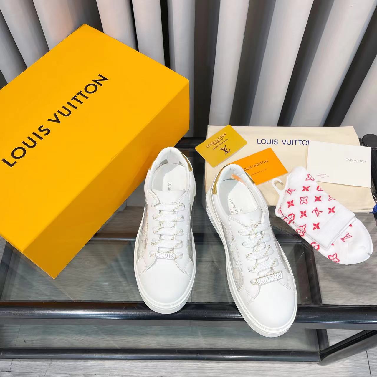 Louis Vuitton Women's Time Out Sneaker Gold For Women LV - Soul Replicas