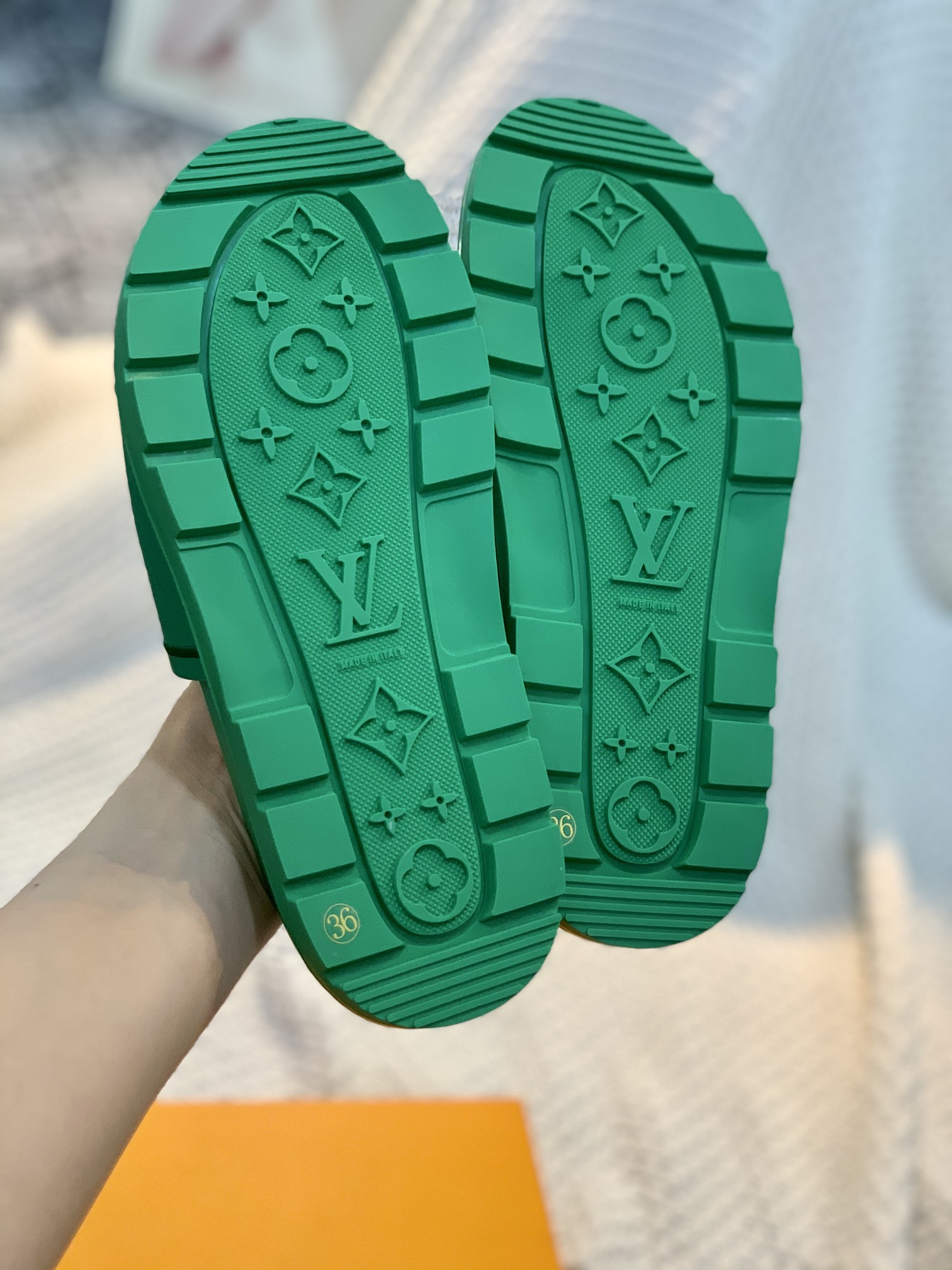 Louis Vuitton Women's Pool Pillow Flat Comfort Mule Green For Women LV - Soul Replicas