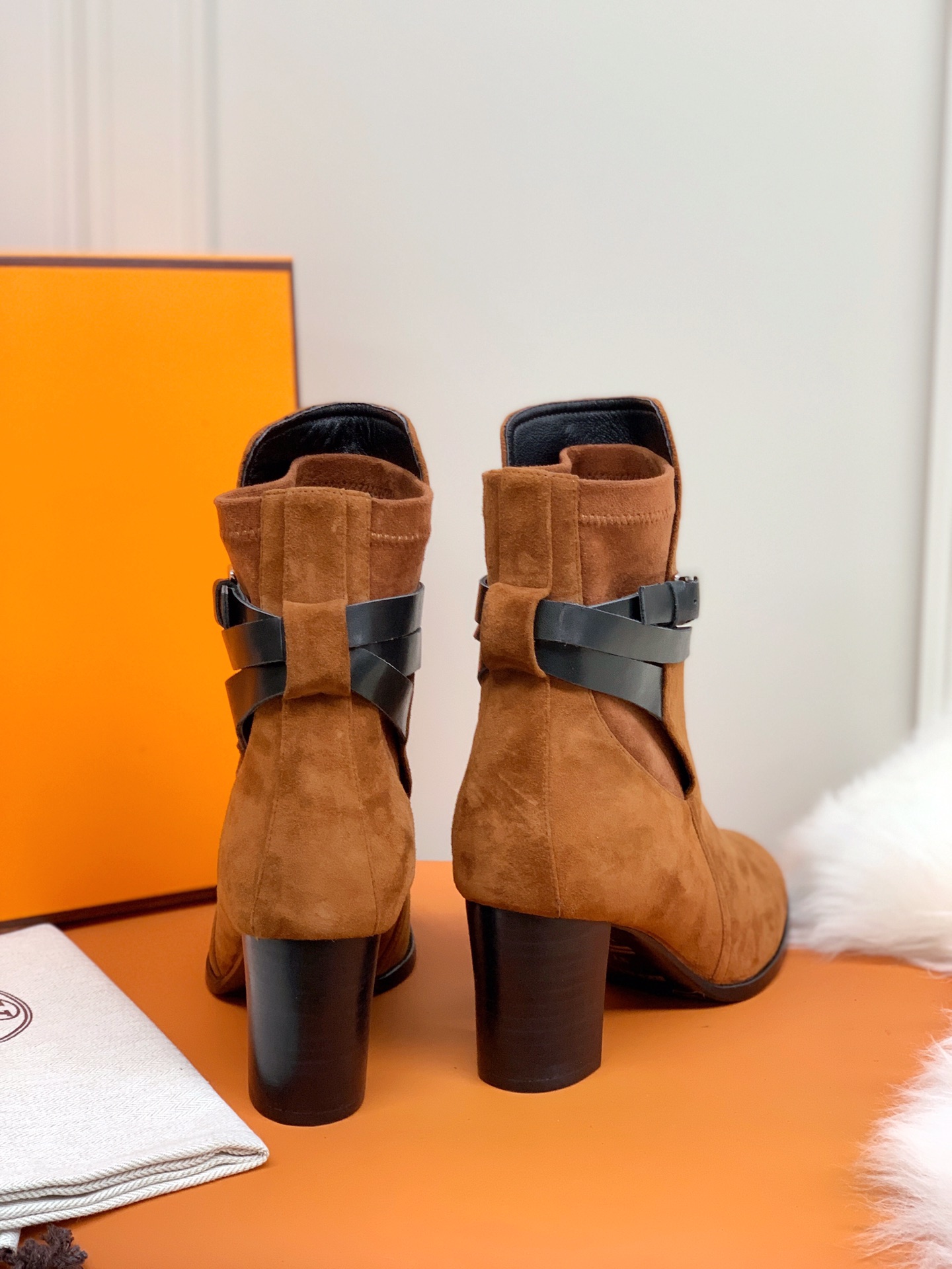 Hermes Frenchie 70 Ankle Boot Brown For Women 2.8in/7cm - Soul Replicas