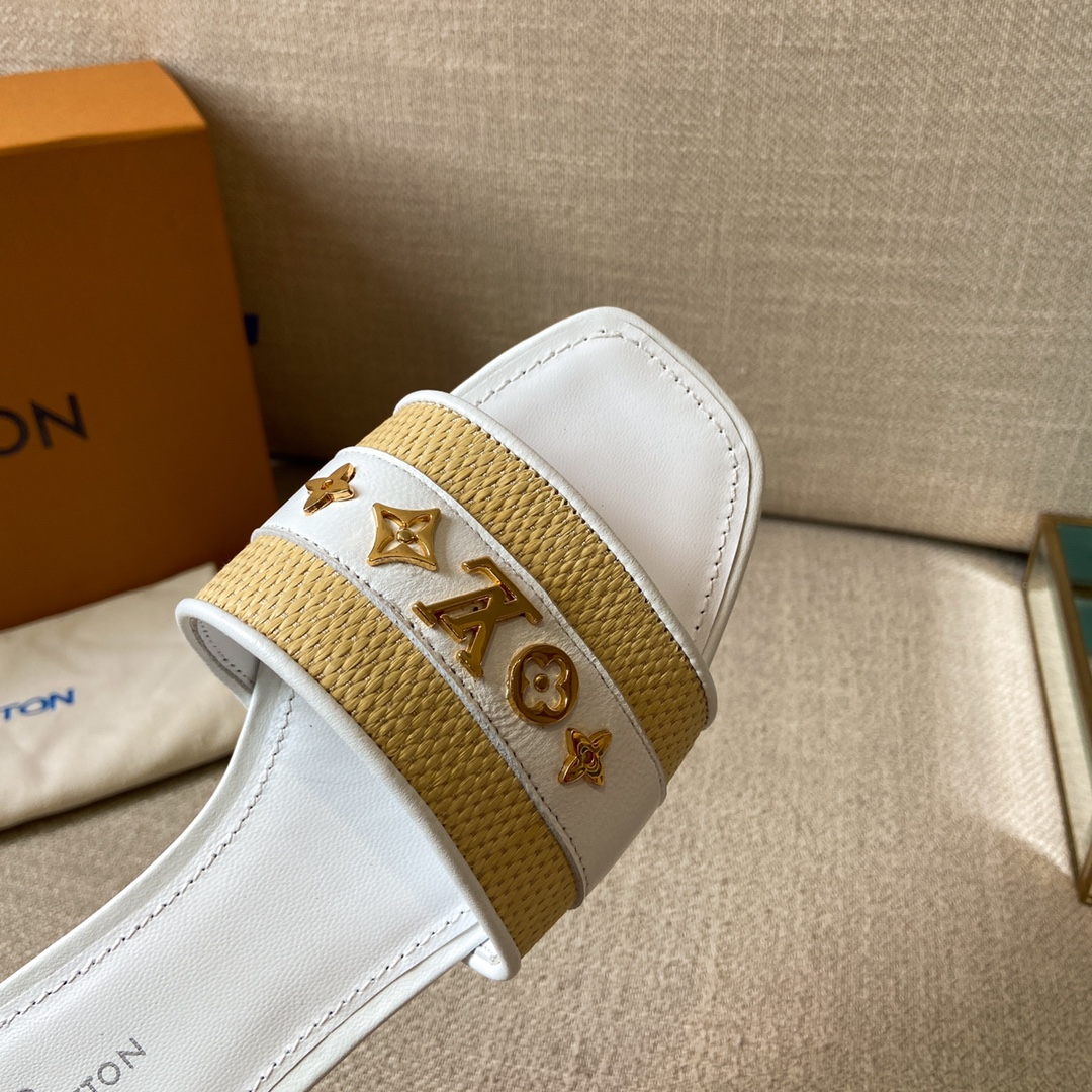 Louis Vuitton Women's Lock It Mule White For Women LV - Soul Replicas