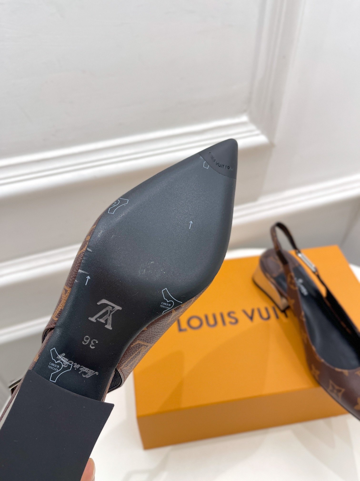 Louis Vuitton Magnetic Slingback Pump Brown For Women LV - Soul Replicas