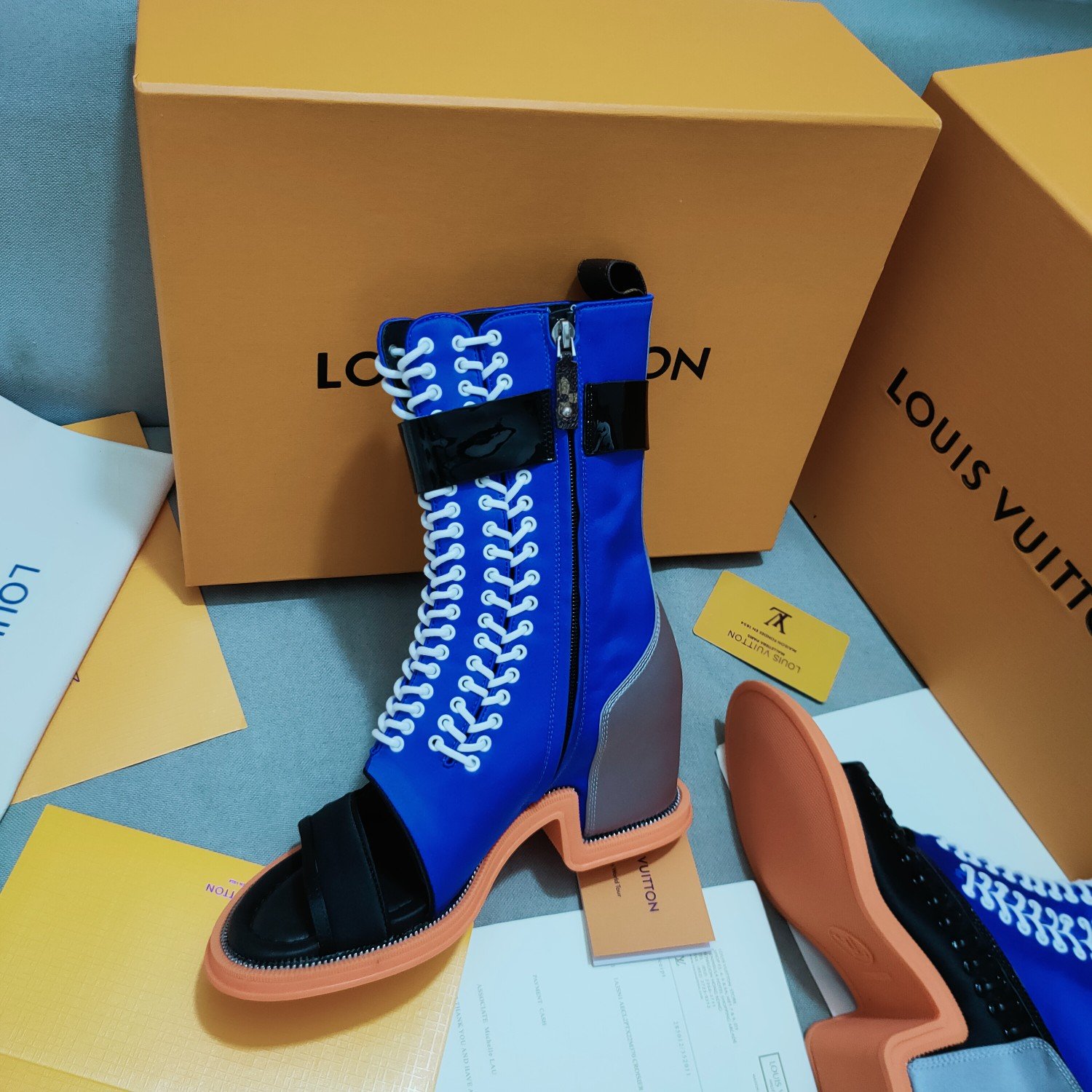 Louis Vuitton Women's Moonlight Line Boots Blue For Women LV 1AA0MZ - Soul Replicas