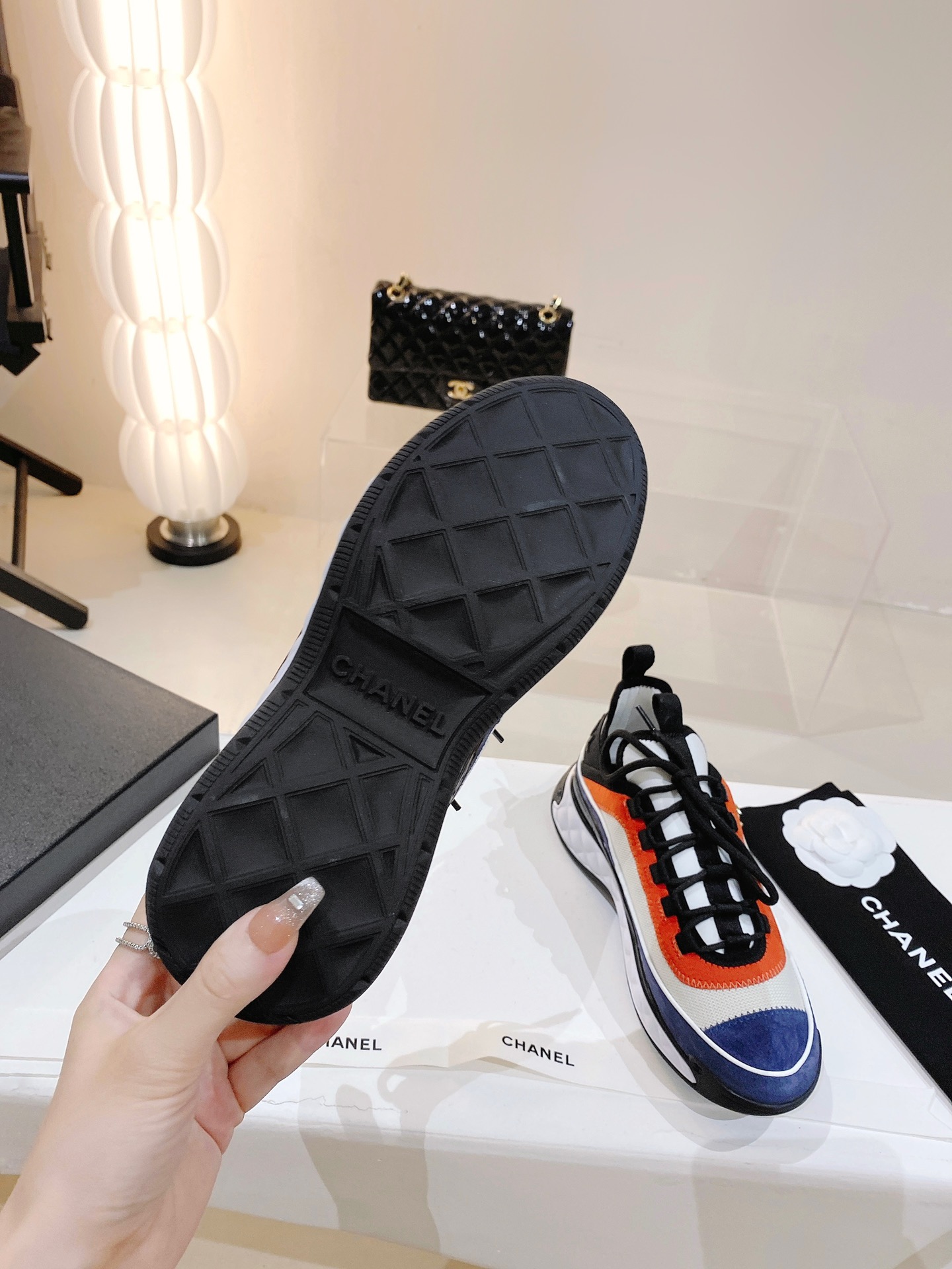 Chanel Women's Sneakers Orange And Blue For Women - Soul Replicas