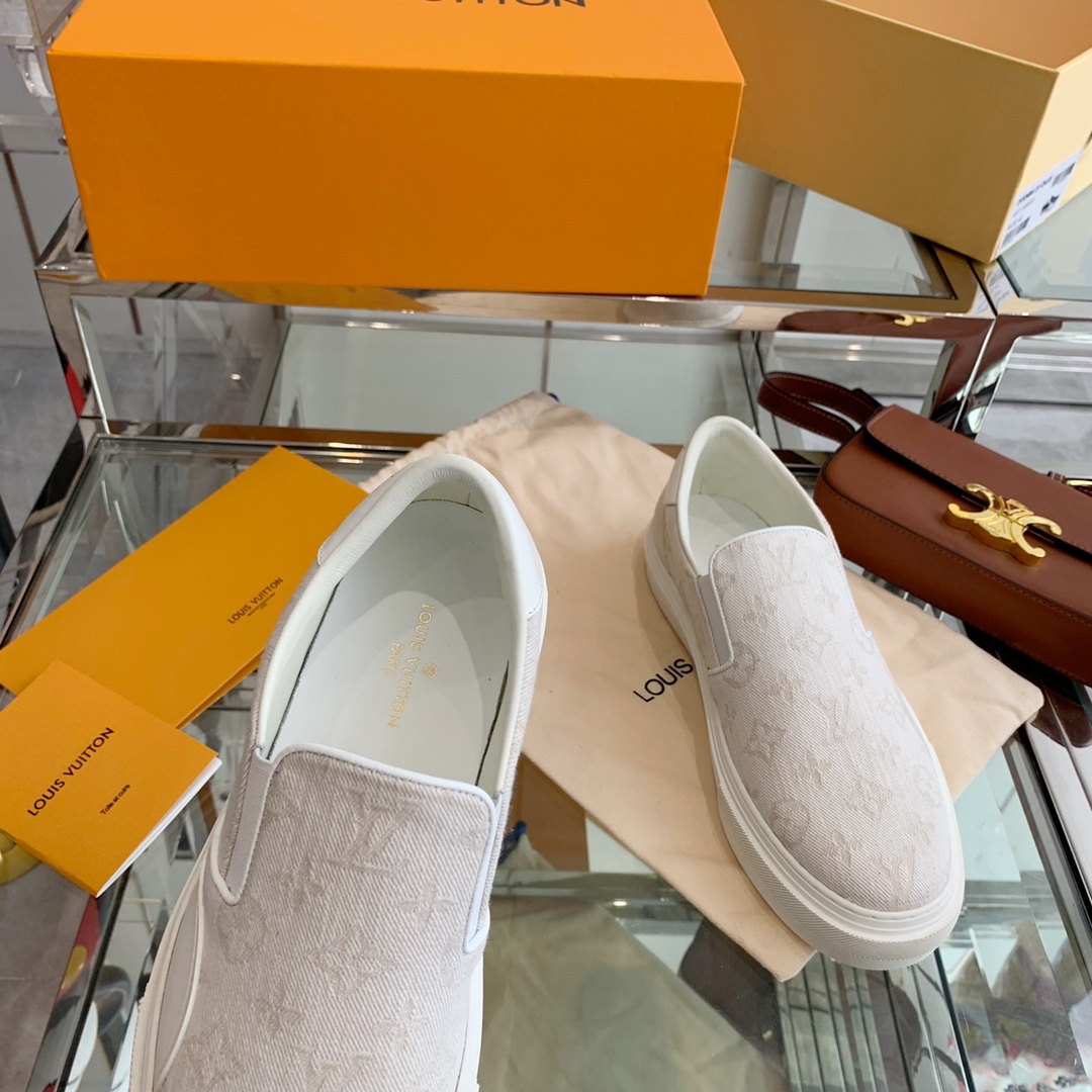 Louis Vuitton Women's Trocadero Slip On White For Women LV - Soul Replicas