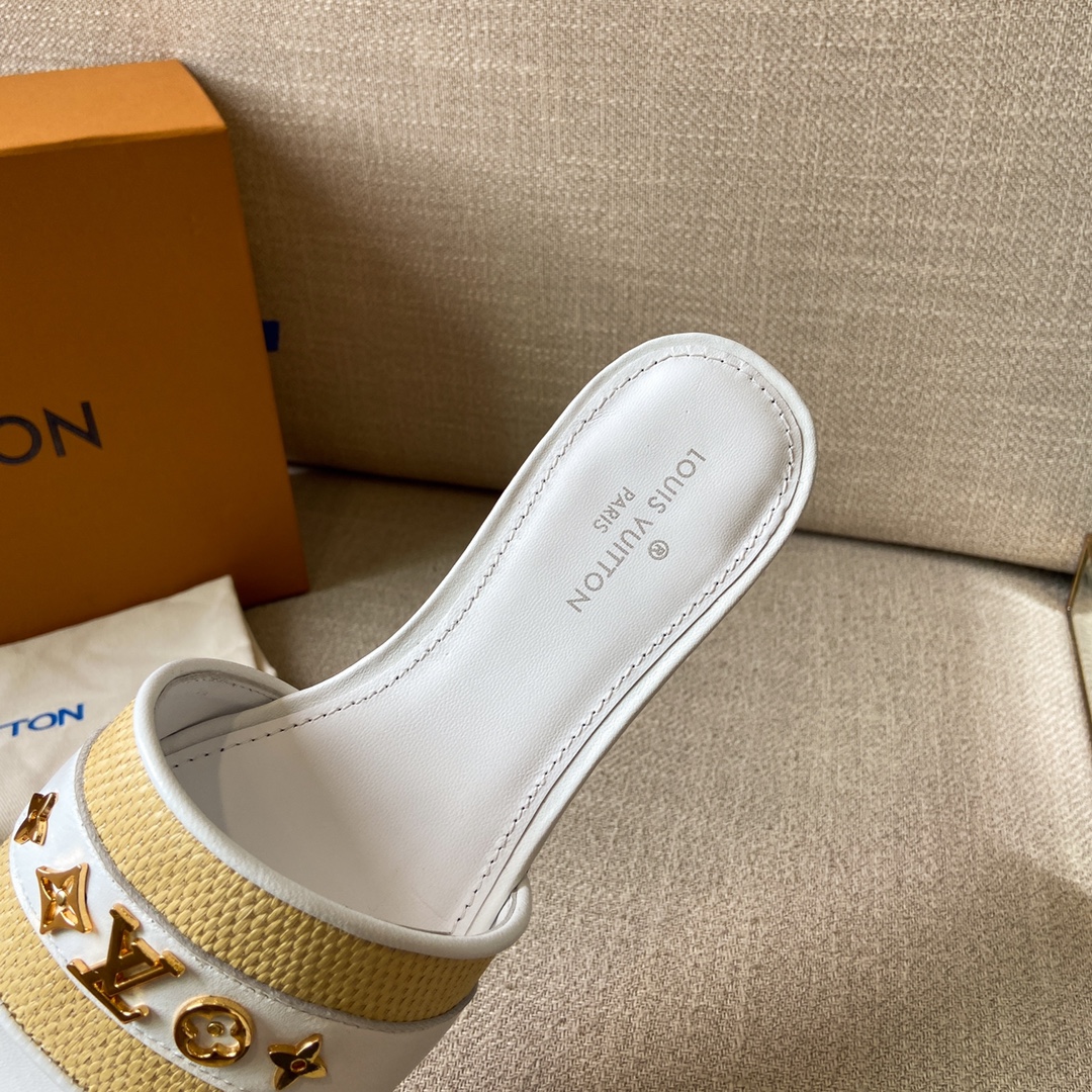 Louis Vuitton Women's Lock It Mule White For Women LV - Soul Replicas