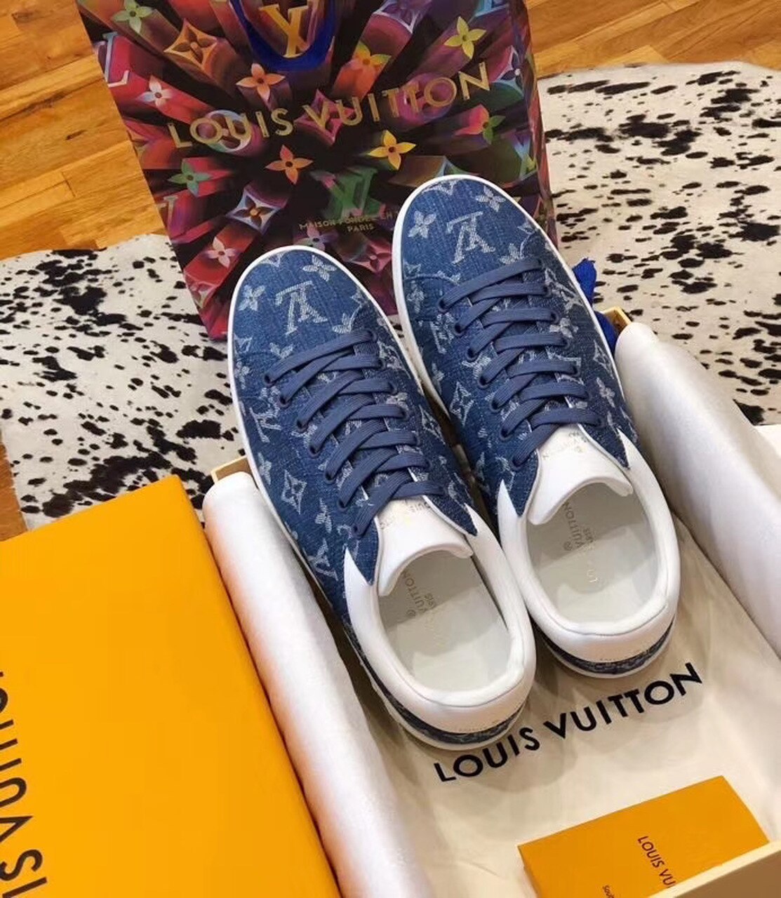 Louis Vuitton Luxembourg Sneaker Monogram Canvas Blue For Women LV - Soul Replicas