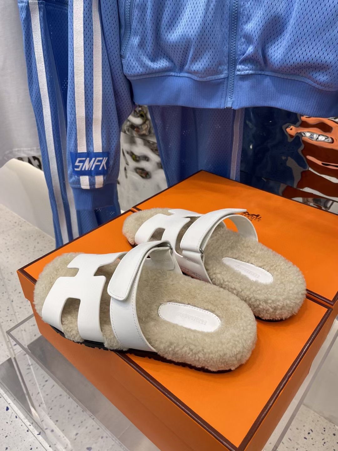 Hermes Chypre Sandal White For Women - Soul Replicas