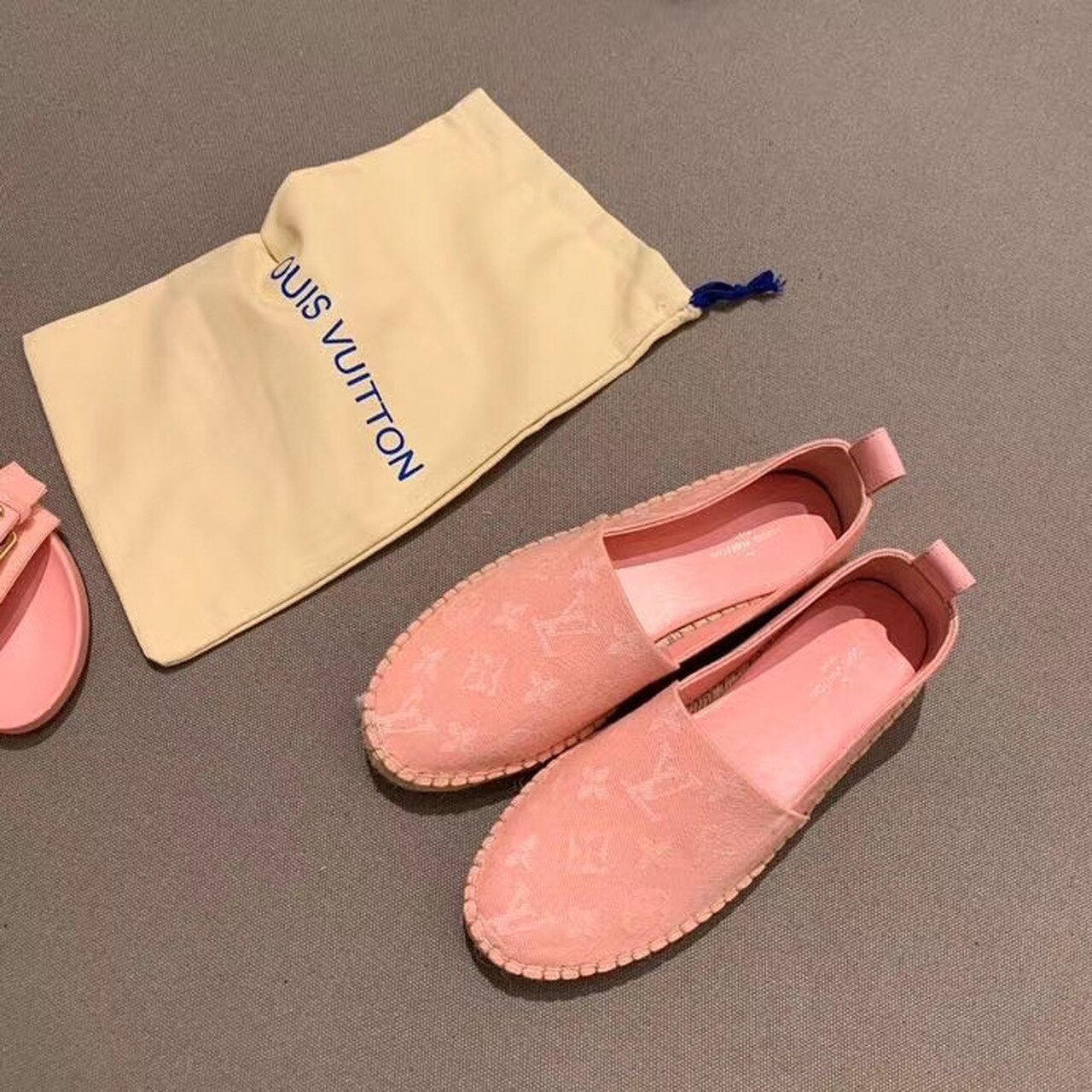 Louis Vuitton Starboard Flat Espadrille Monogram Denim Pink For Women LV 1A9PVL - Soul Replicas