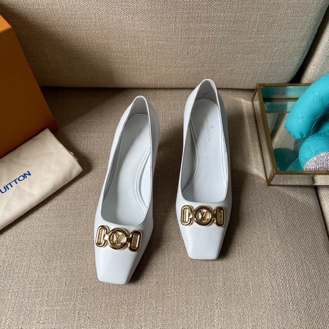 Louis Vuitton Women's Rotary Pump White For Women LV 1AAE2Y - Soul Replicas